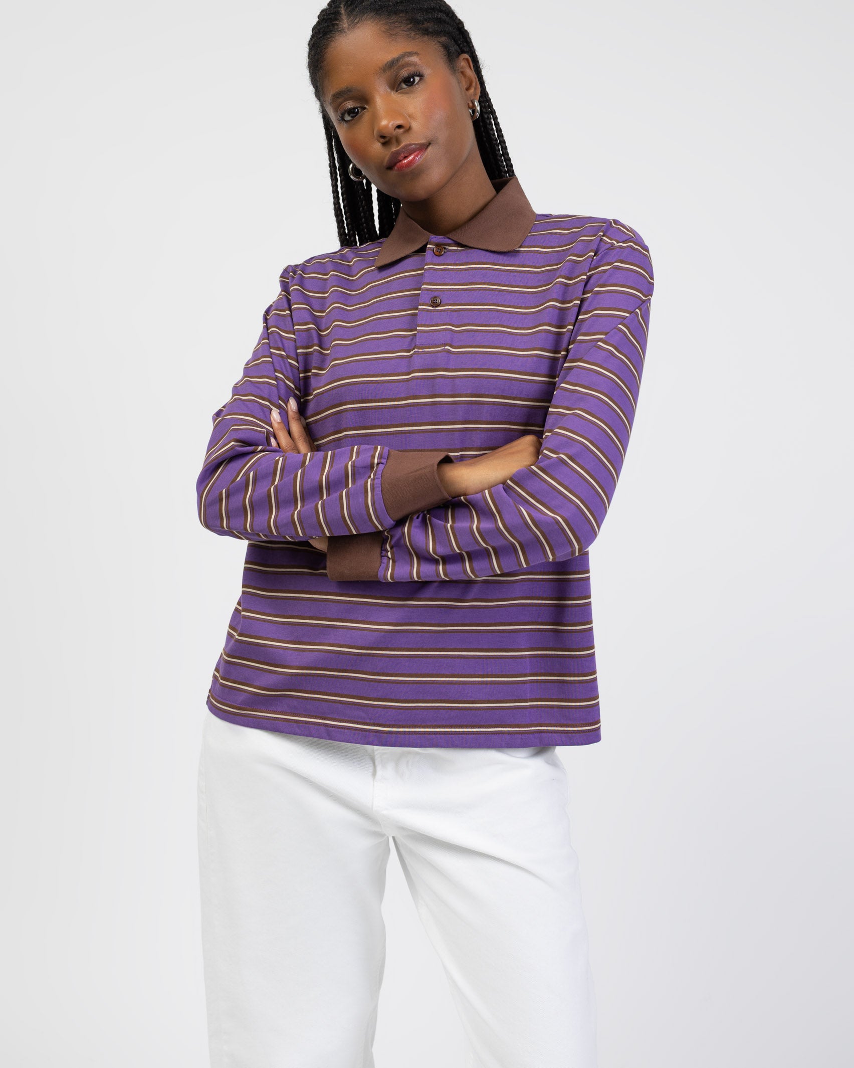 Rugby Langarmshirt mit Kragen