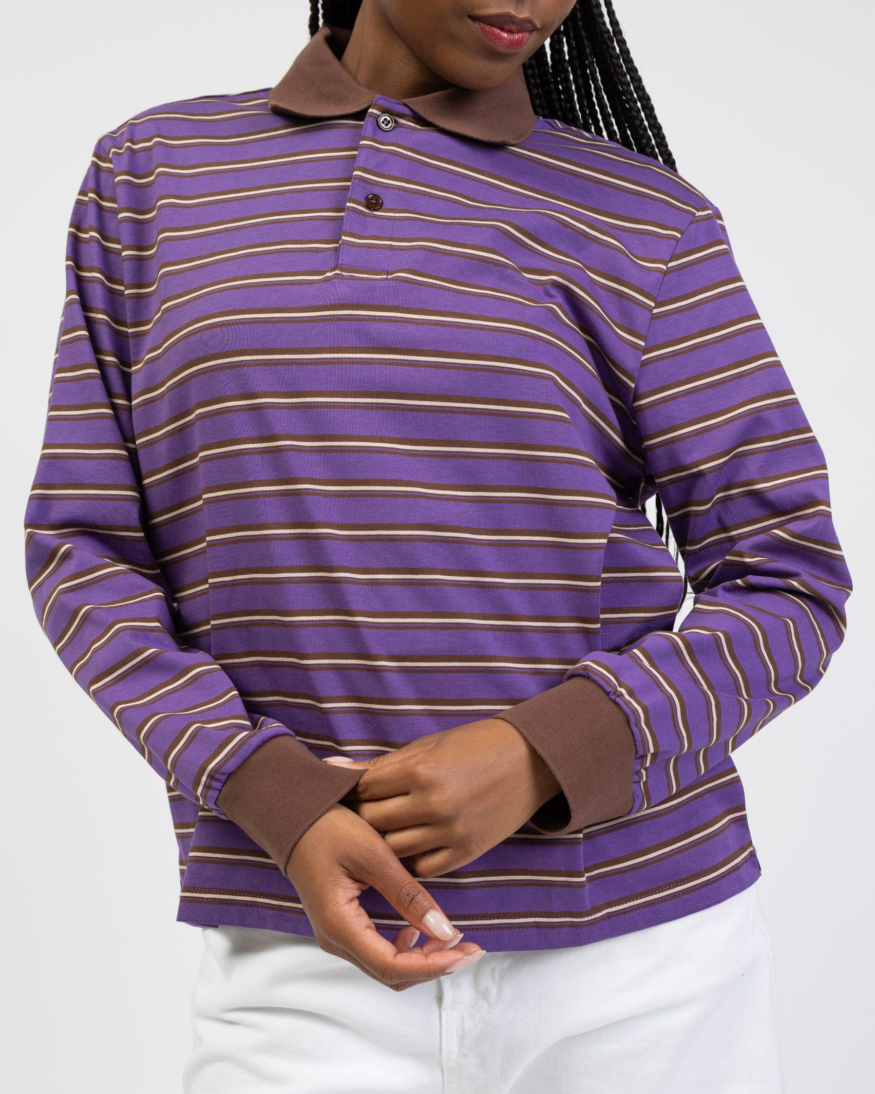 Rugby Langarmshirt mit Kragen