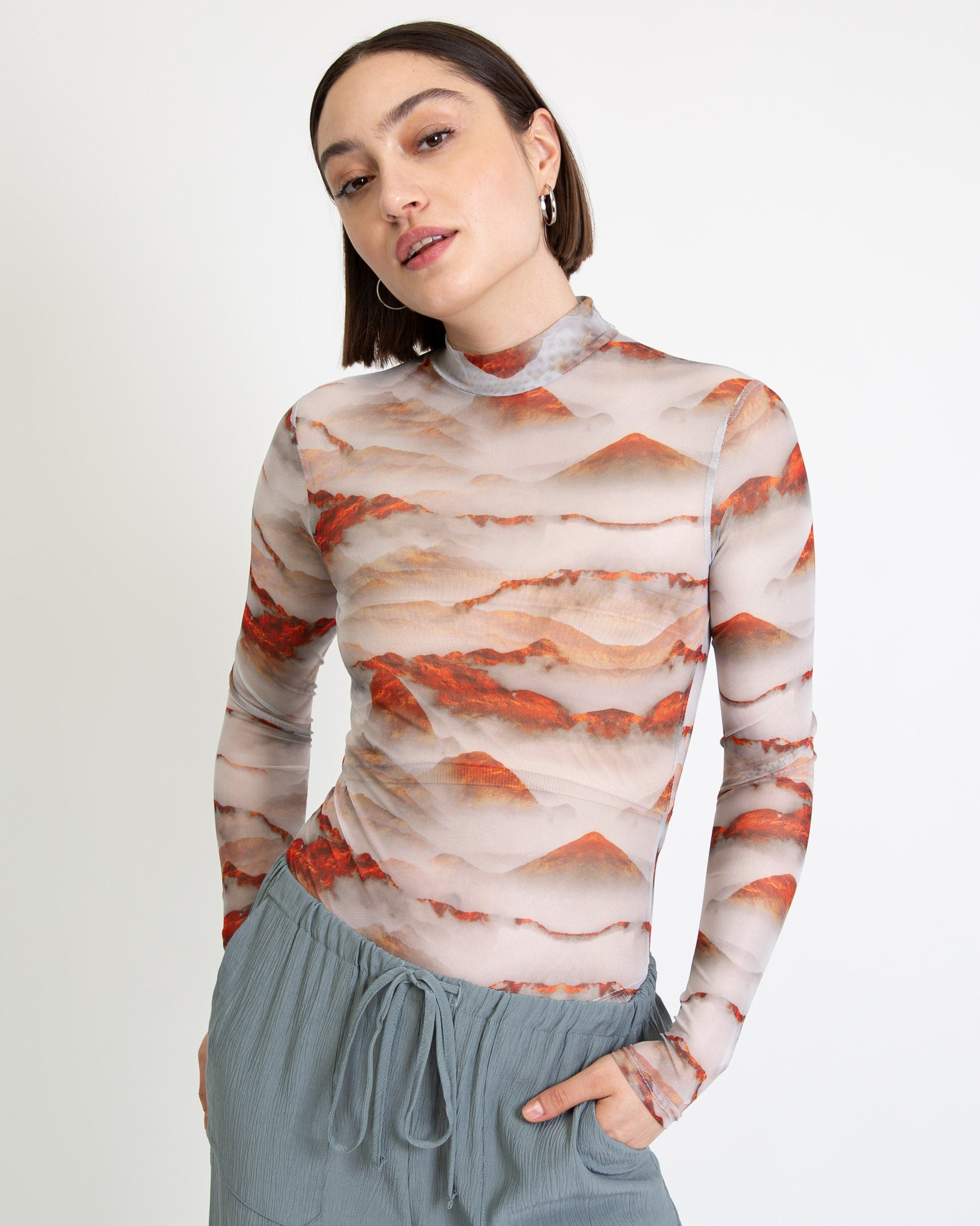 Body mit Vulkan Print - Broke + Schön