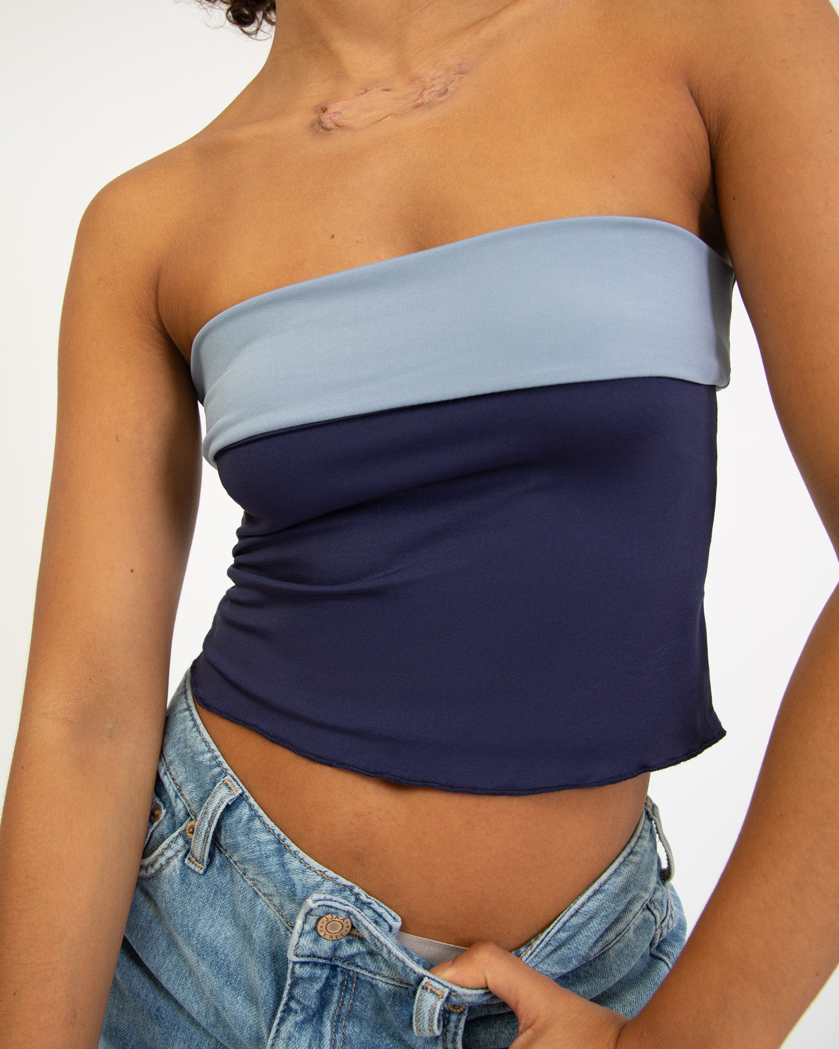 Zweifarbiges Top zum Wenden - Broke + Schön