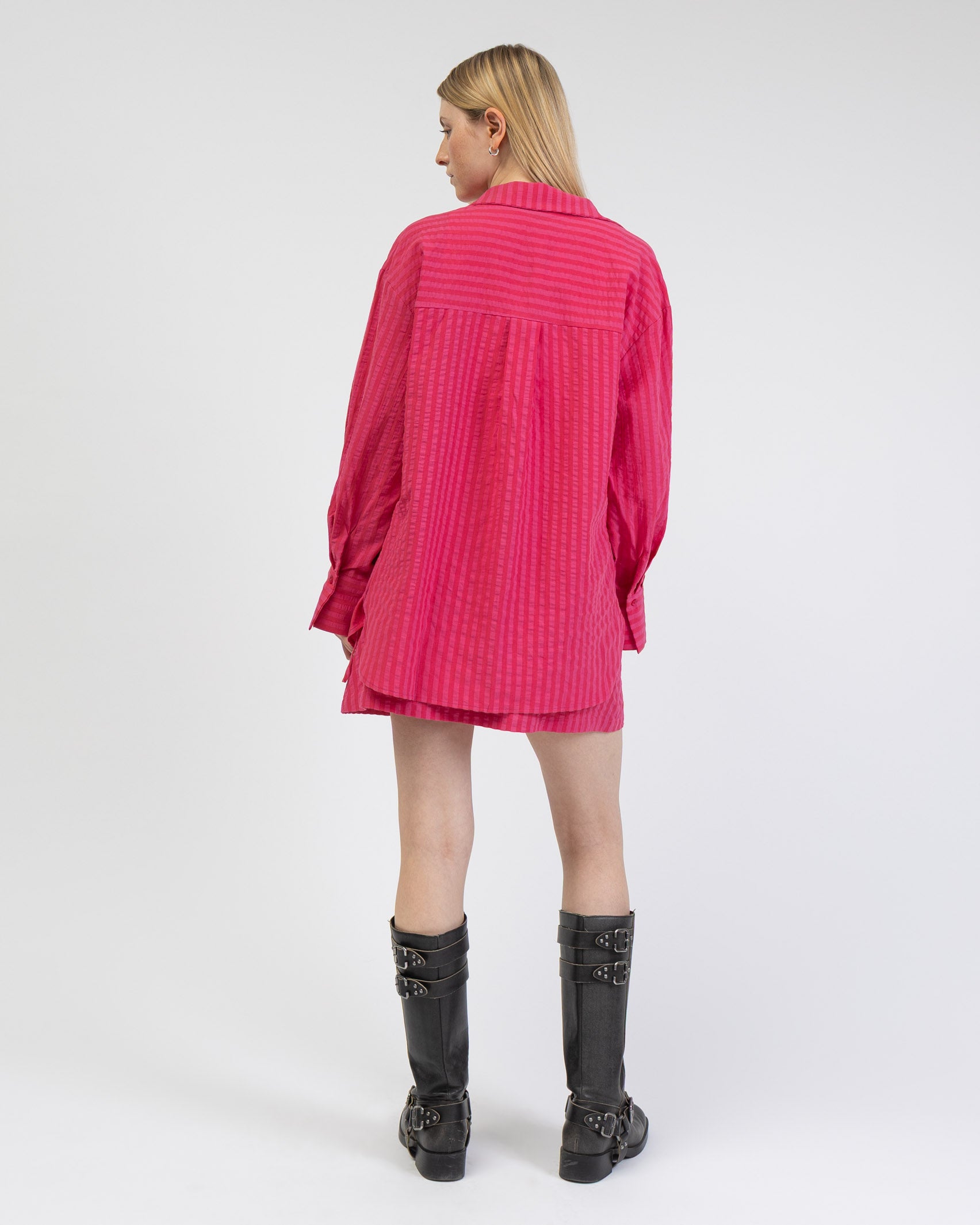 Pink Rot gestreifte Bluse