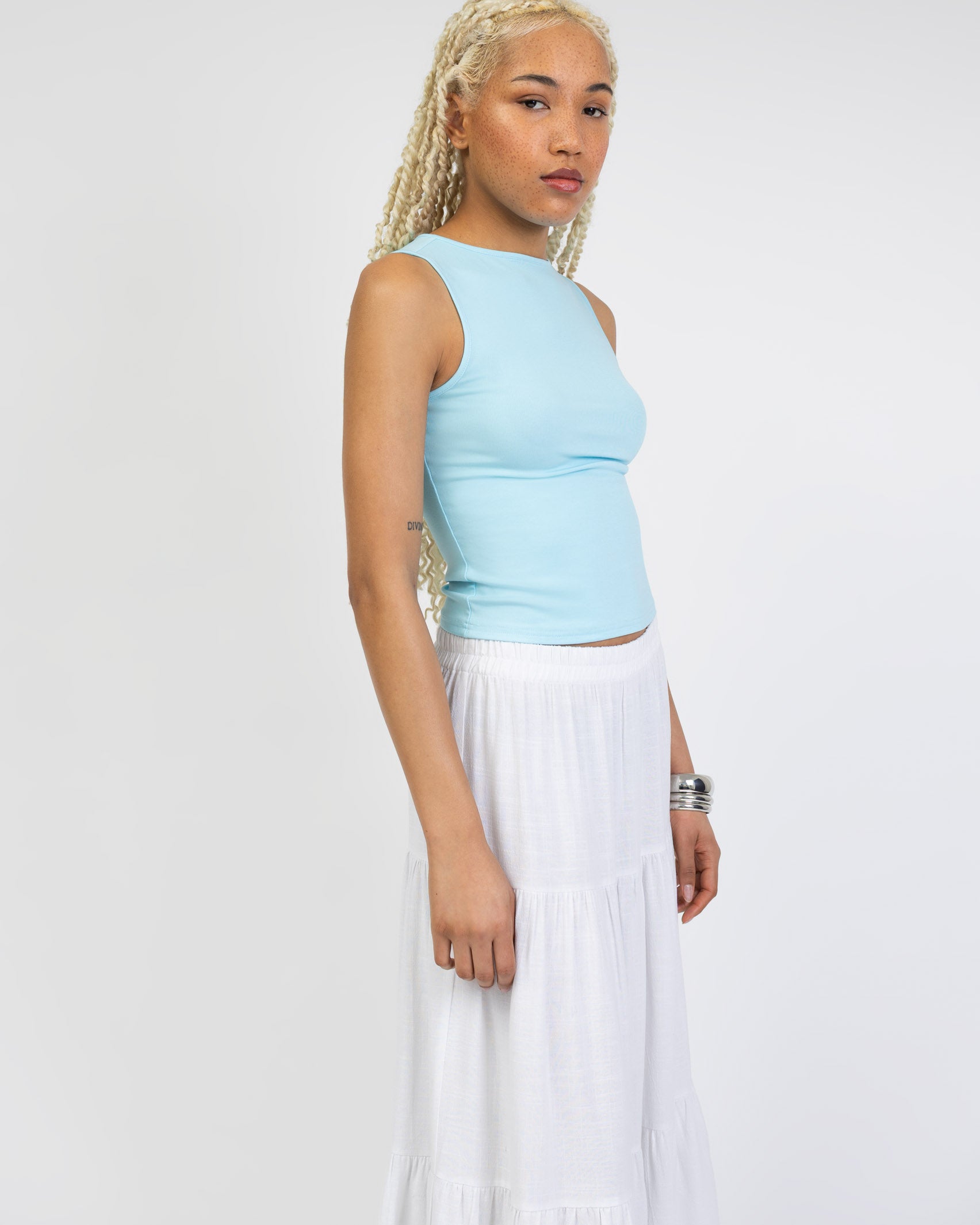 Weiches Top mit U-Boot Ausschnitt