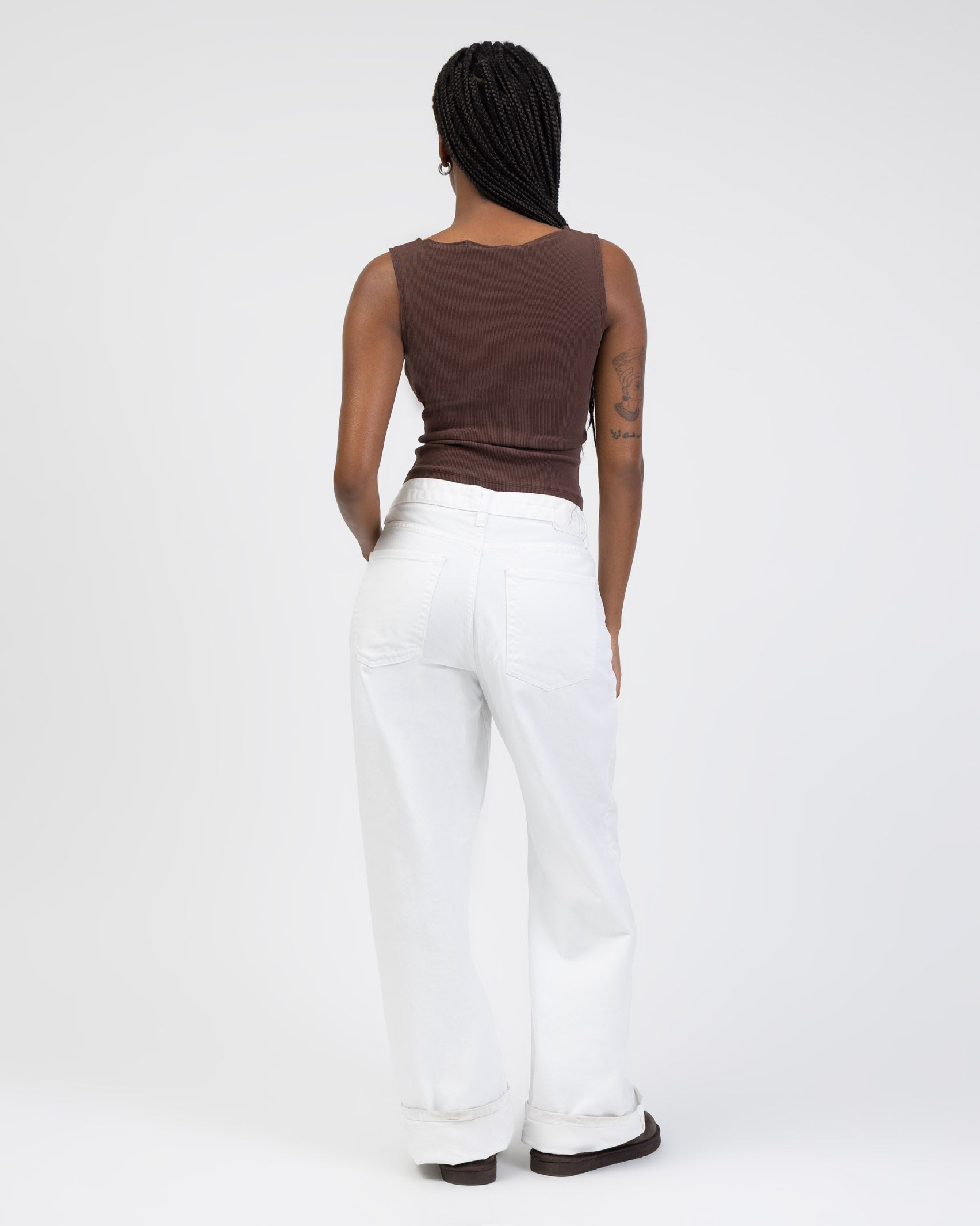 Basic Top mit U-Boot Ausschnitt