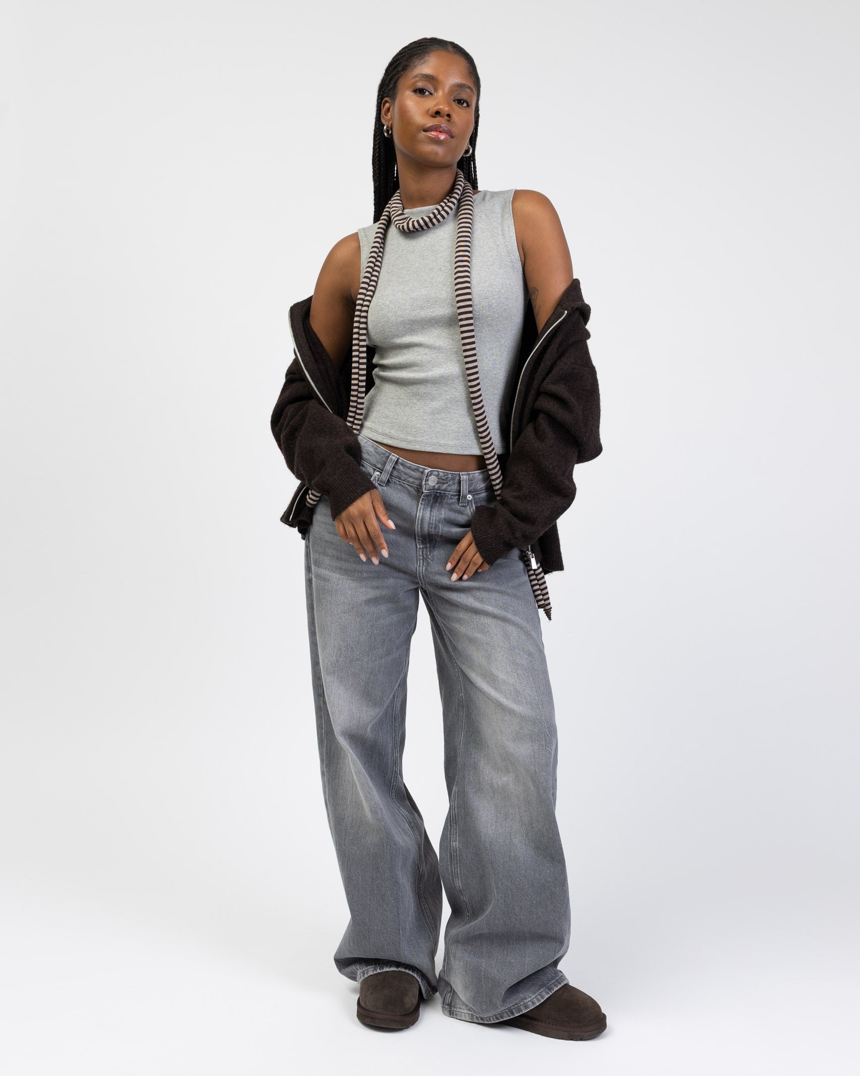 Basic Top mit U-Boot Ausschnitt