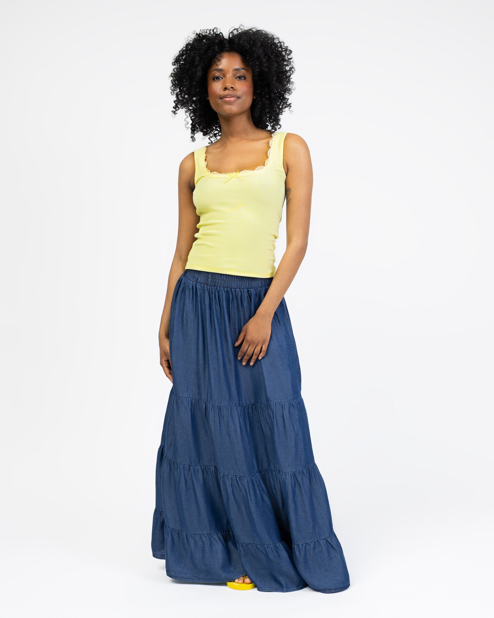 Tanktop mit Spitzendetails