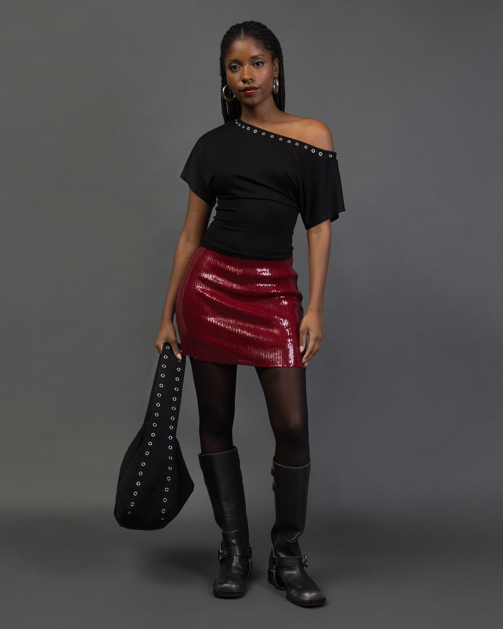 Minirock mit glänzenden Pailletten