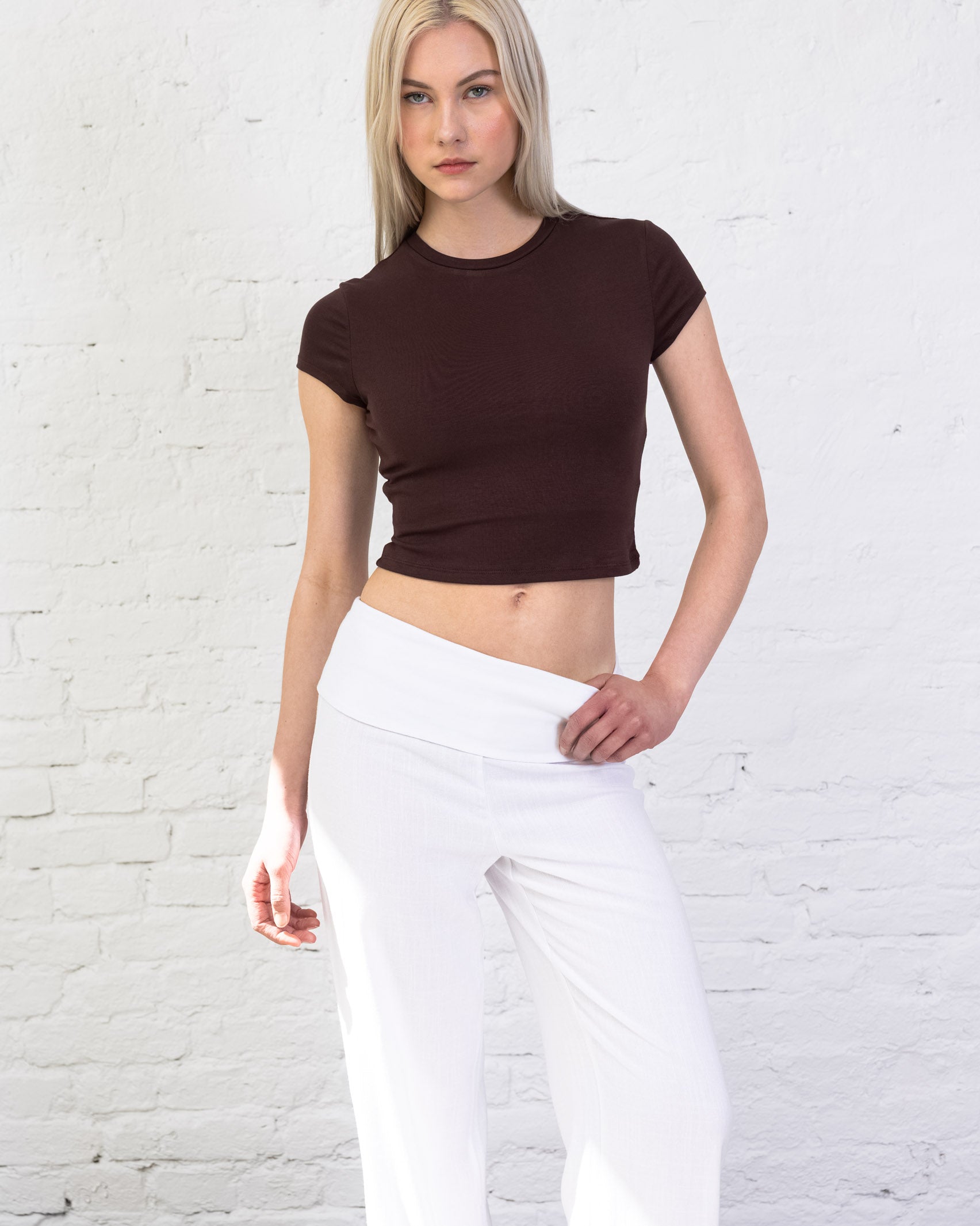 Weiches Crop T-Shirt