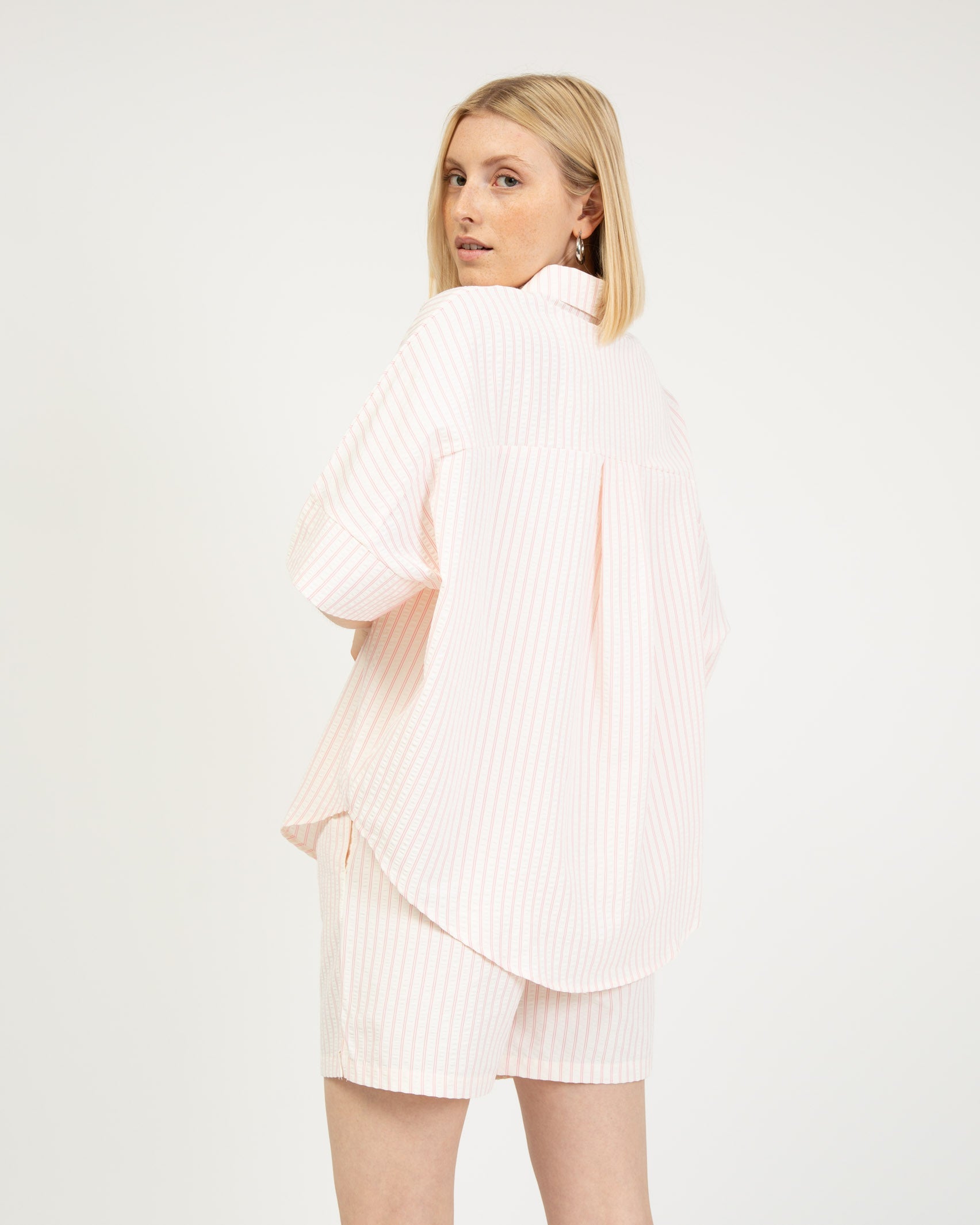 Gestreifte Kurzarm Bluse