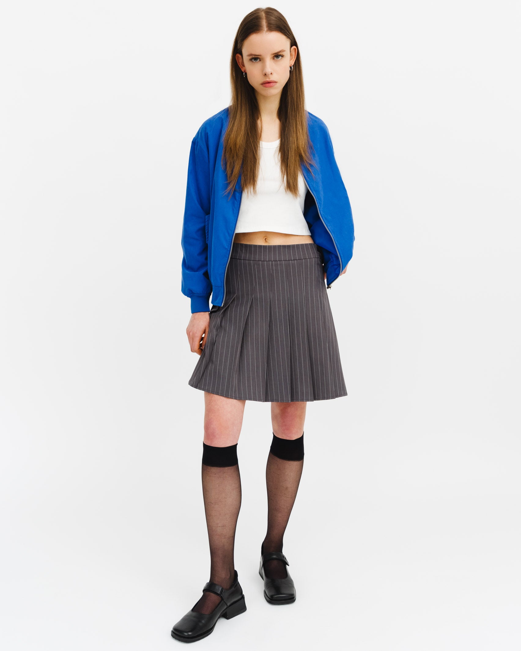 Faltenrock mit Nadelstreifen - Broke + Schön