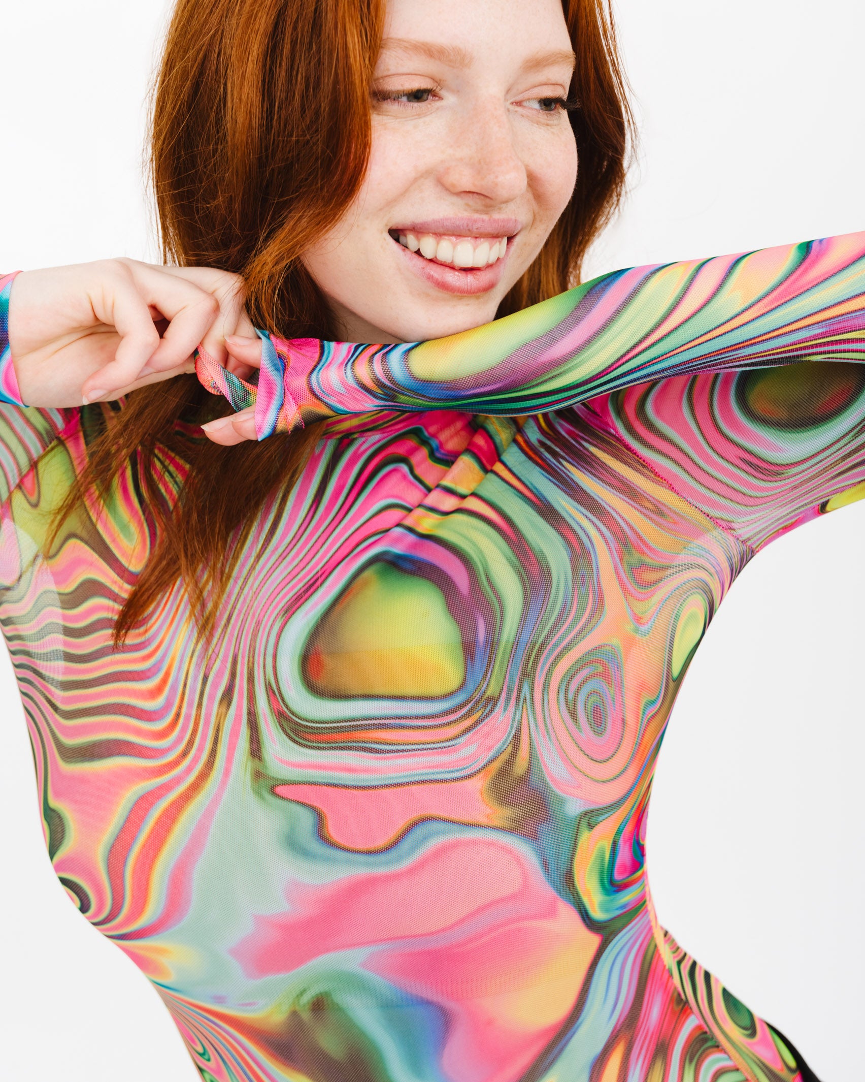 Body mit buntem Swirl Muster - Broke + Schön