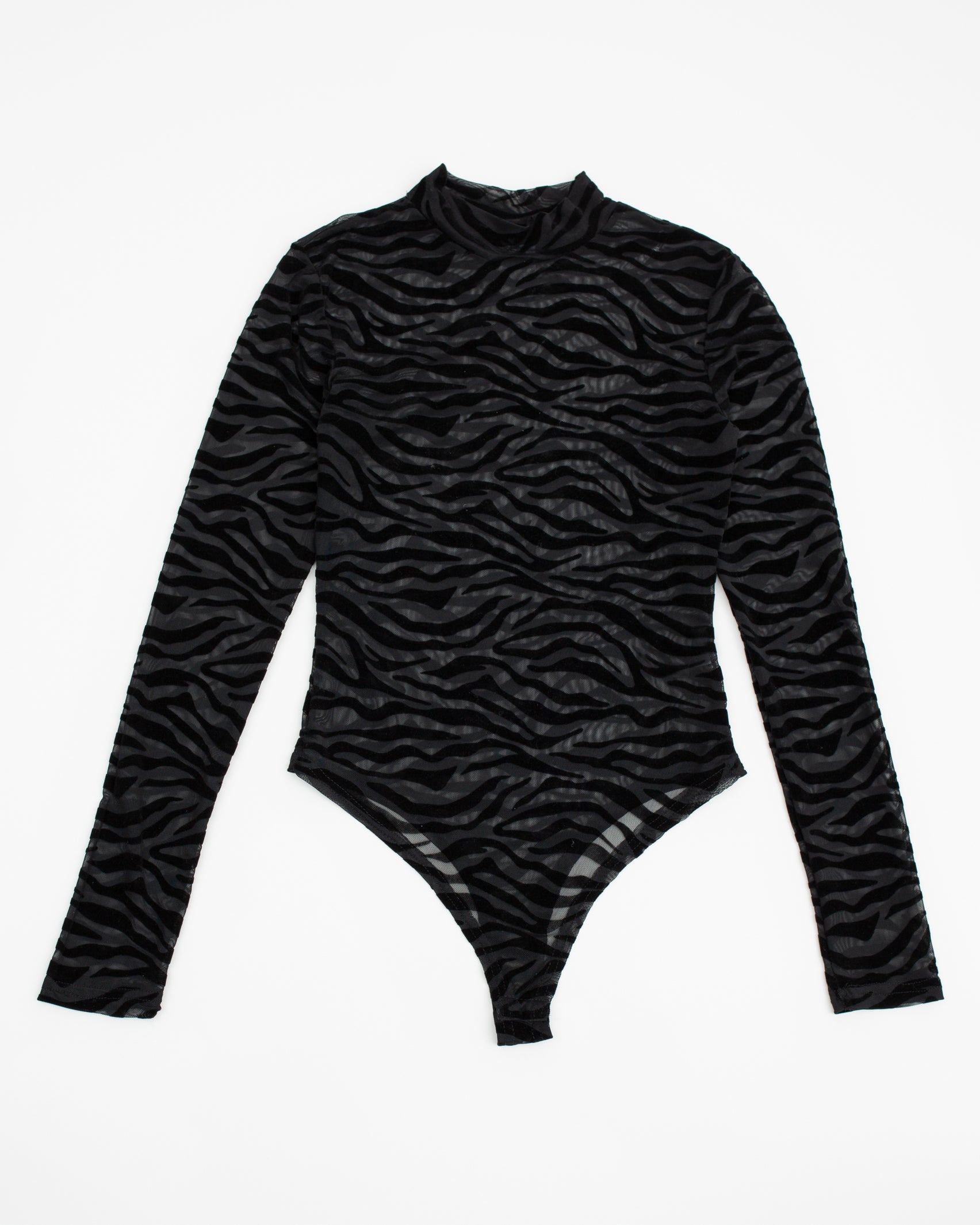 Body mit Animalprint aus Samt