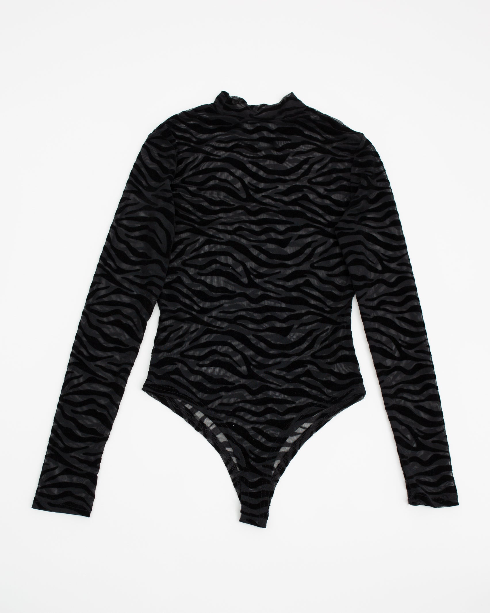 Body mit Animalprint aus Samt