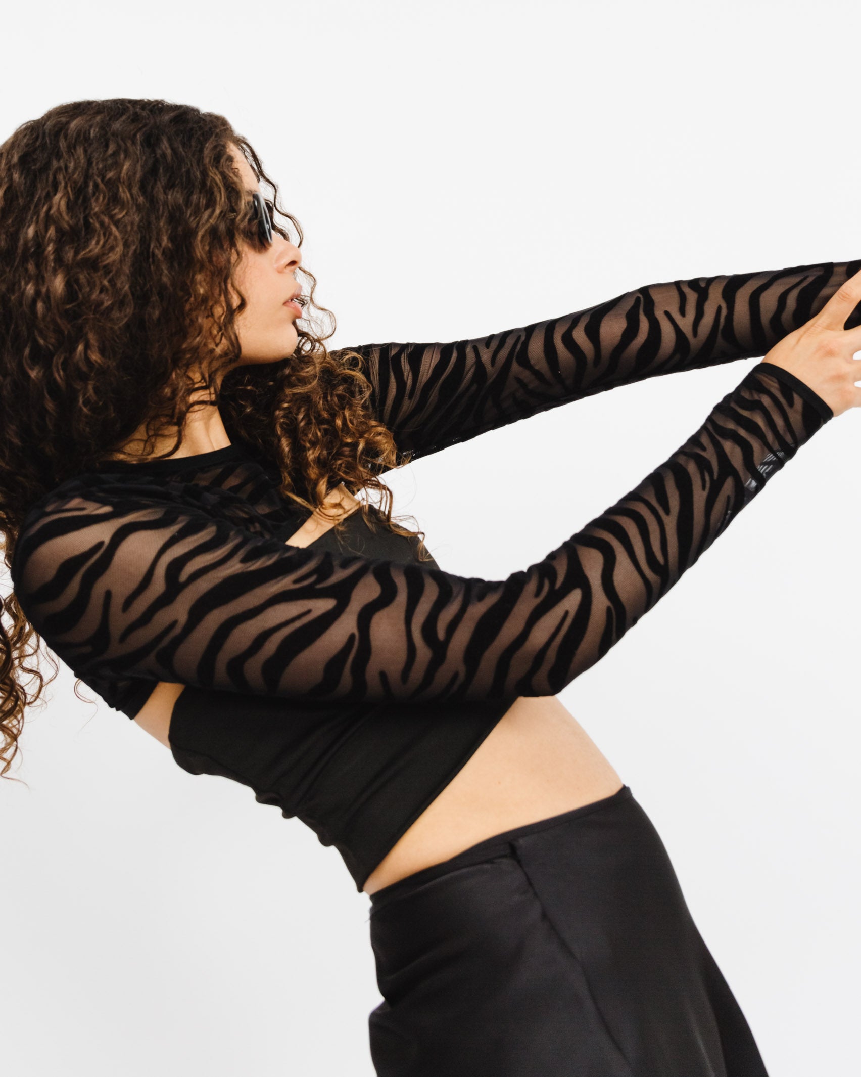 Mesh Bolero mit Zebramuster - Broke + Schön