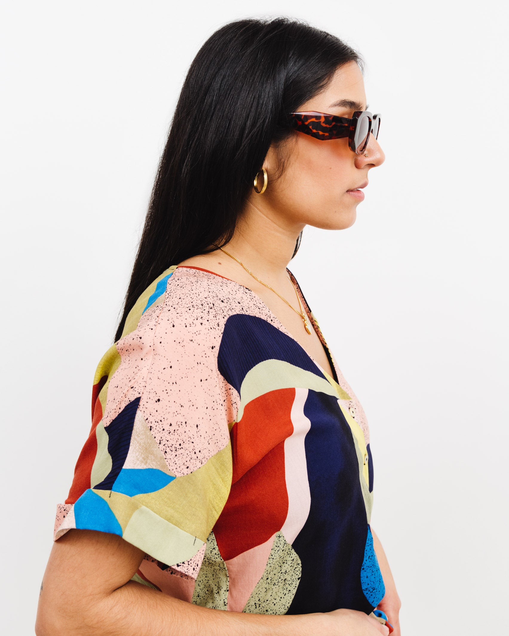 Bluse mit abstraktem Muster - Broke + Schön