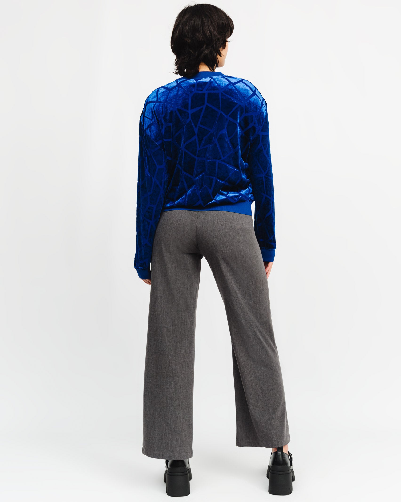 Blouson Jacke mit Giraffenprint aus Samt - Broke + Schön