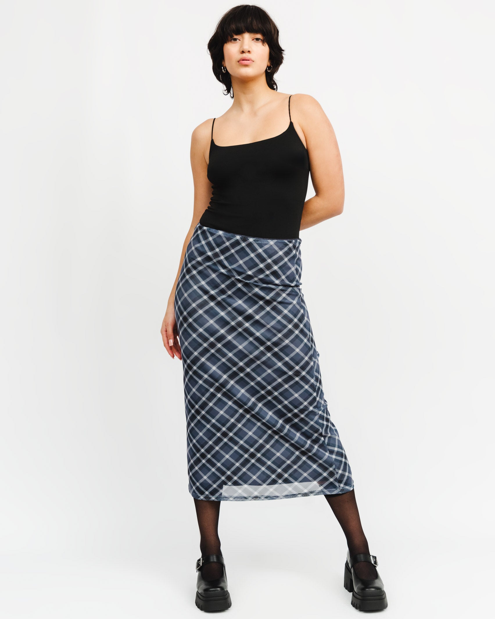 Karierter Midi Rock - Broke + Schön