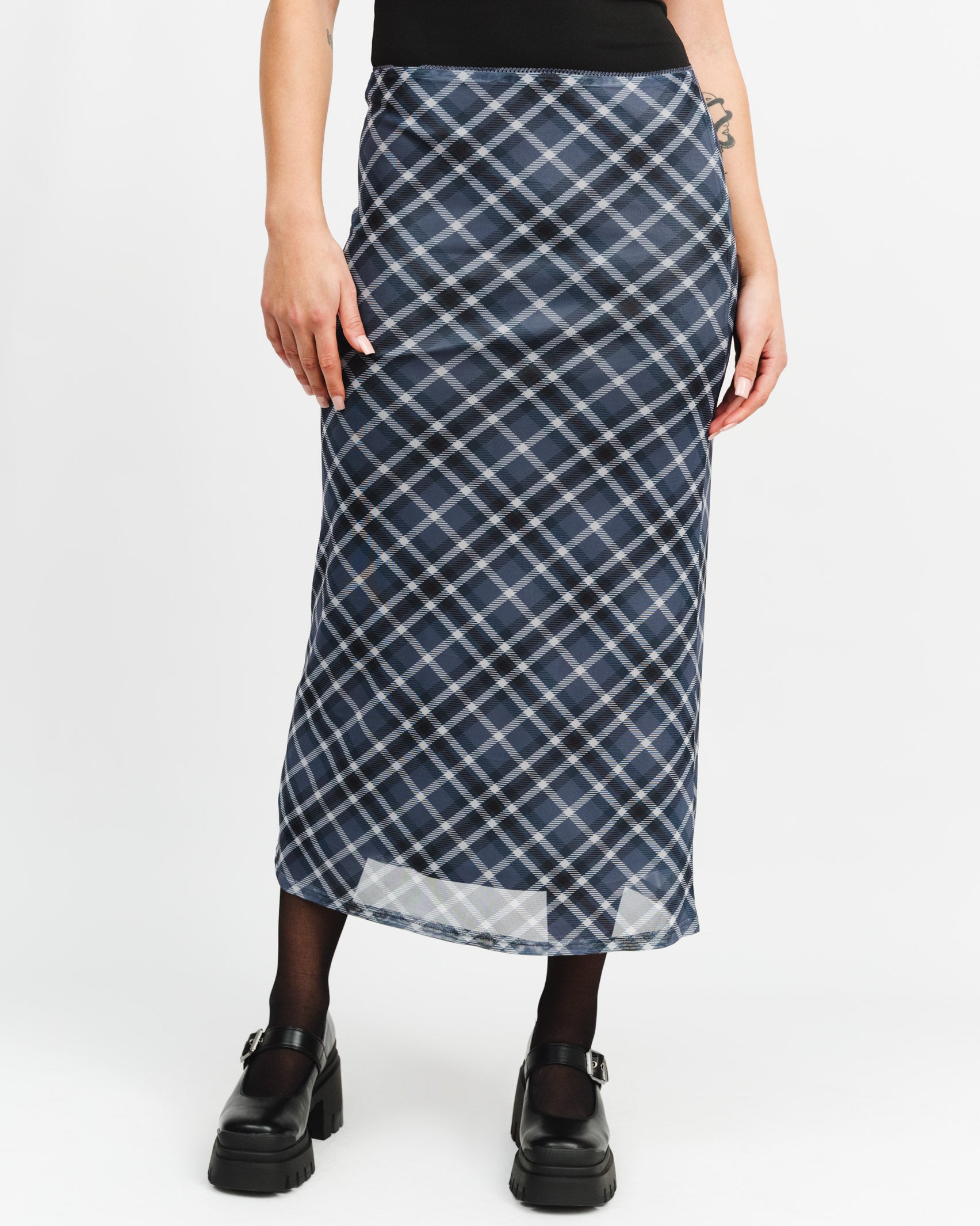 Karierter Midi Rock - Broke + Schön