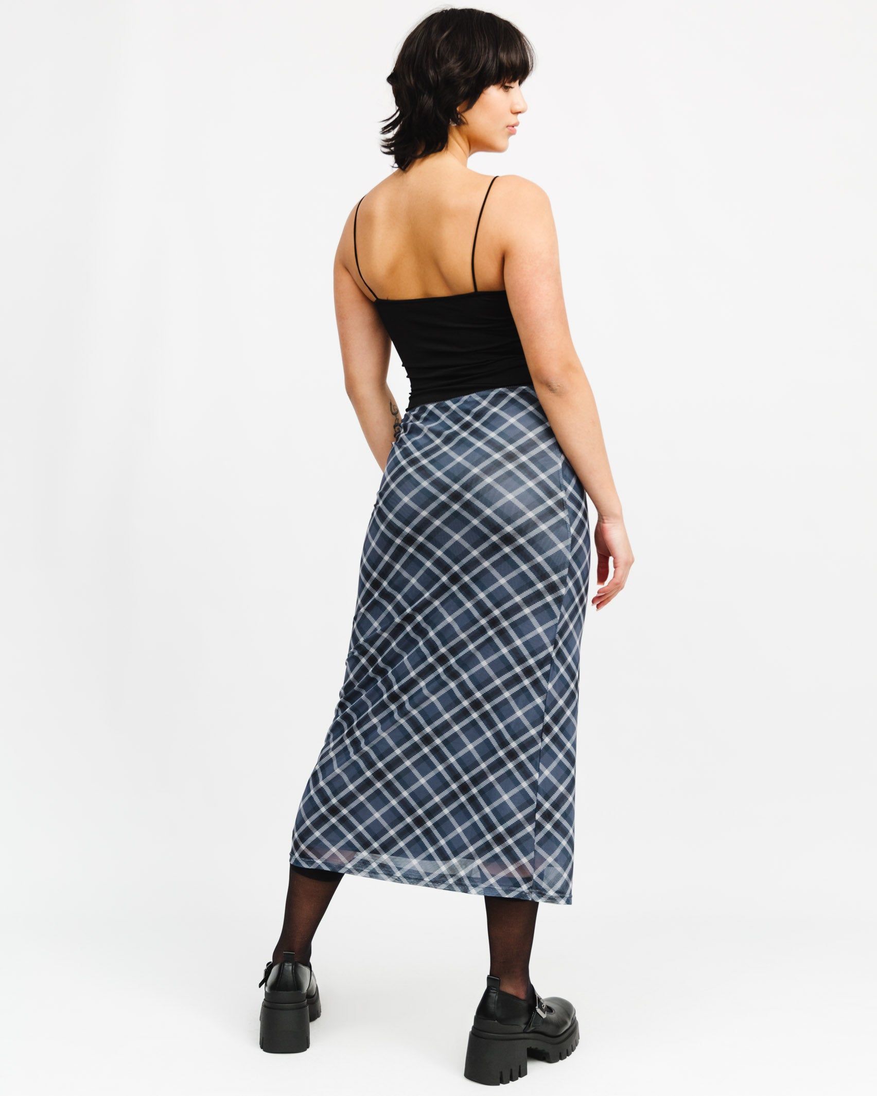 Karierter Midi Rock - Broke + Schön