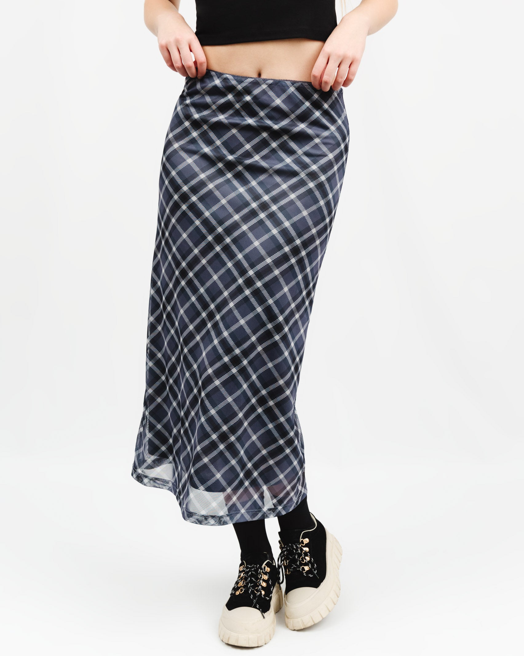 Karierter Midi Rock - Broke + Schön