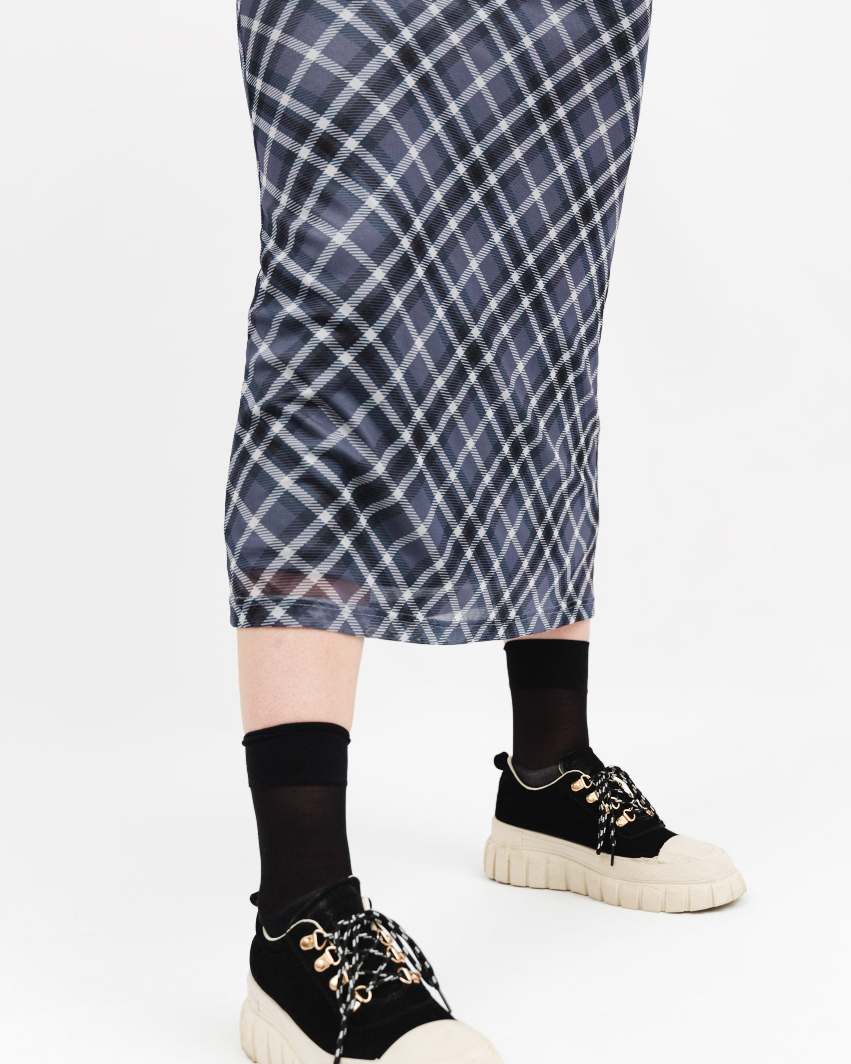 Karierter Midi Rock - Broke + Schön