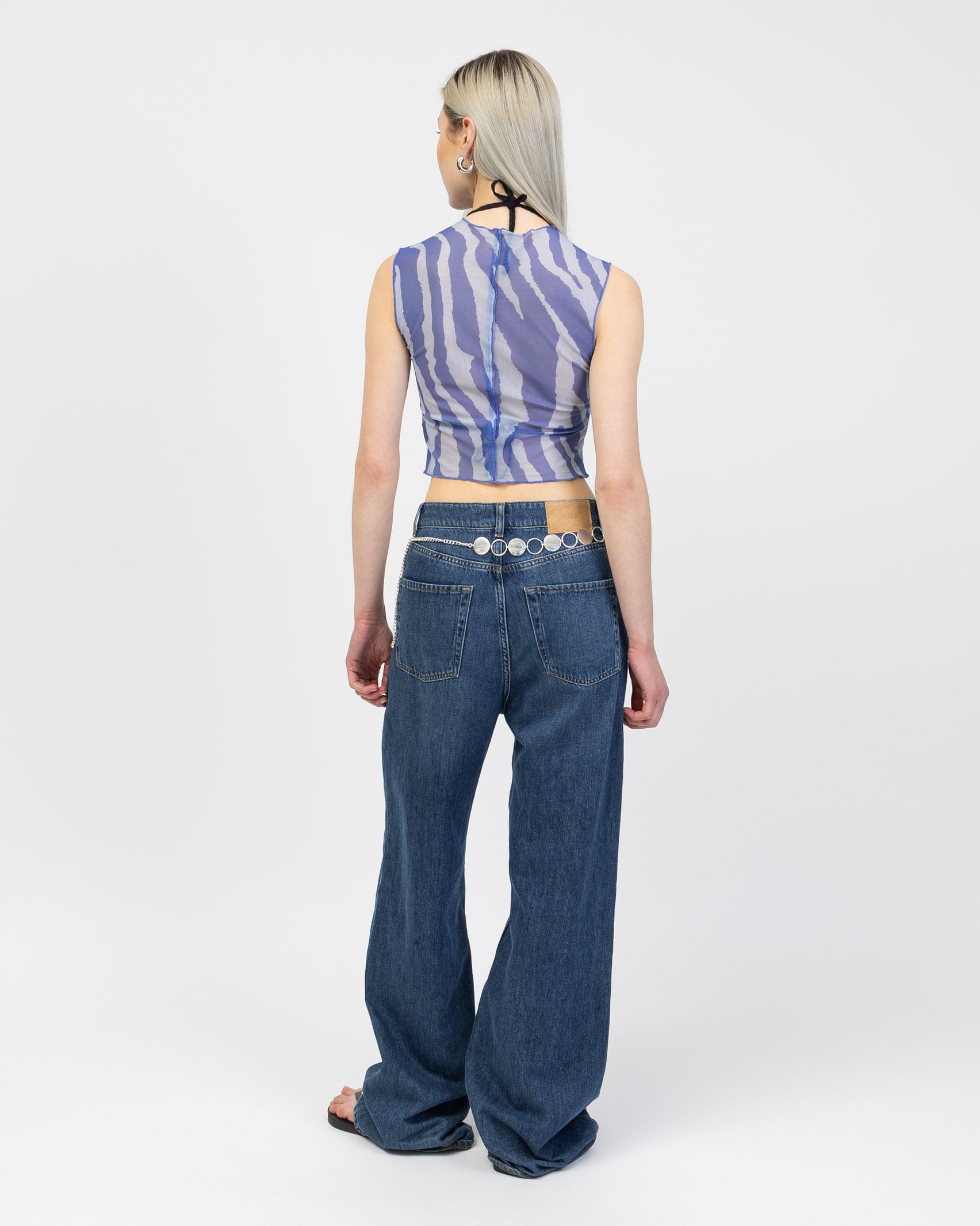 Mesh Top mit gecracktem Muster