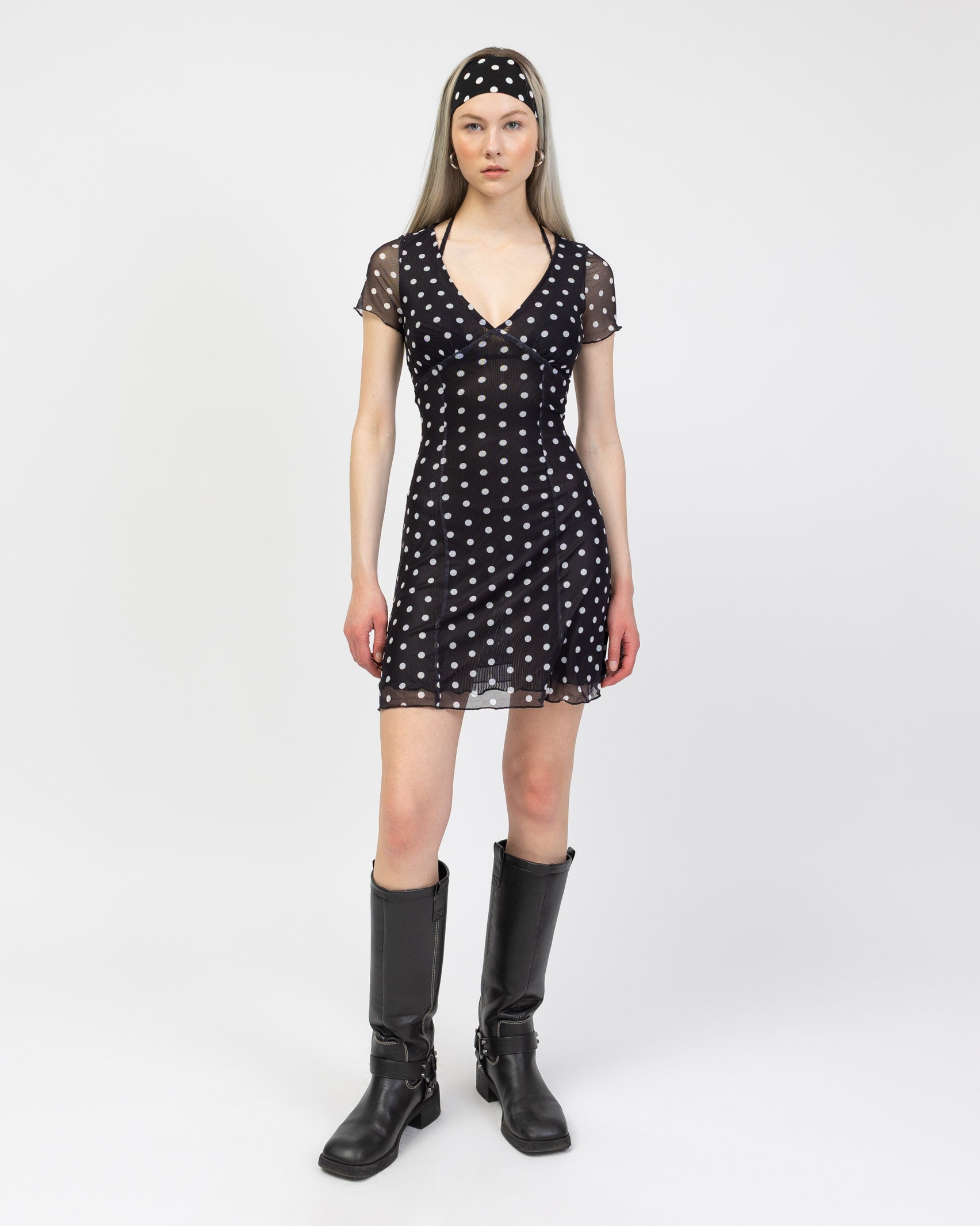 Minikleid mit Polkadots