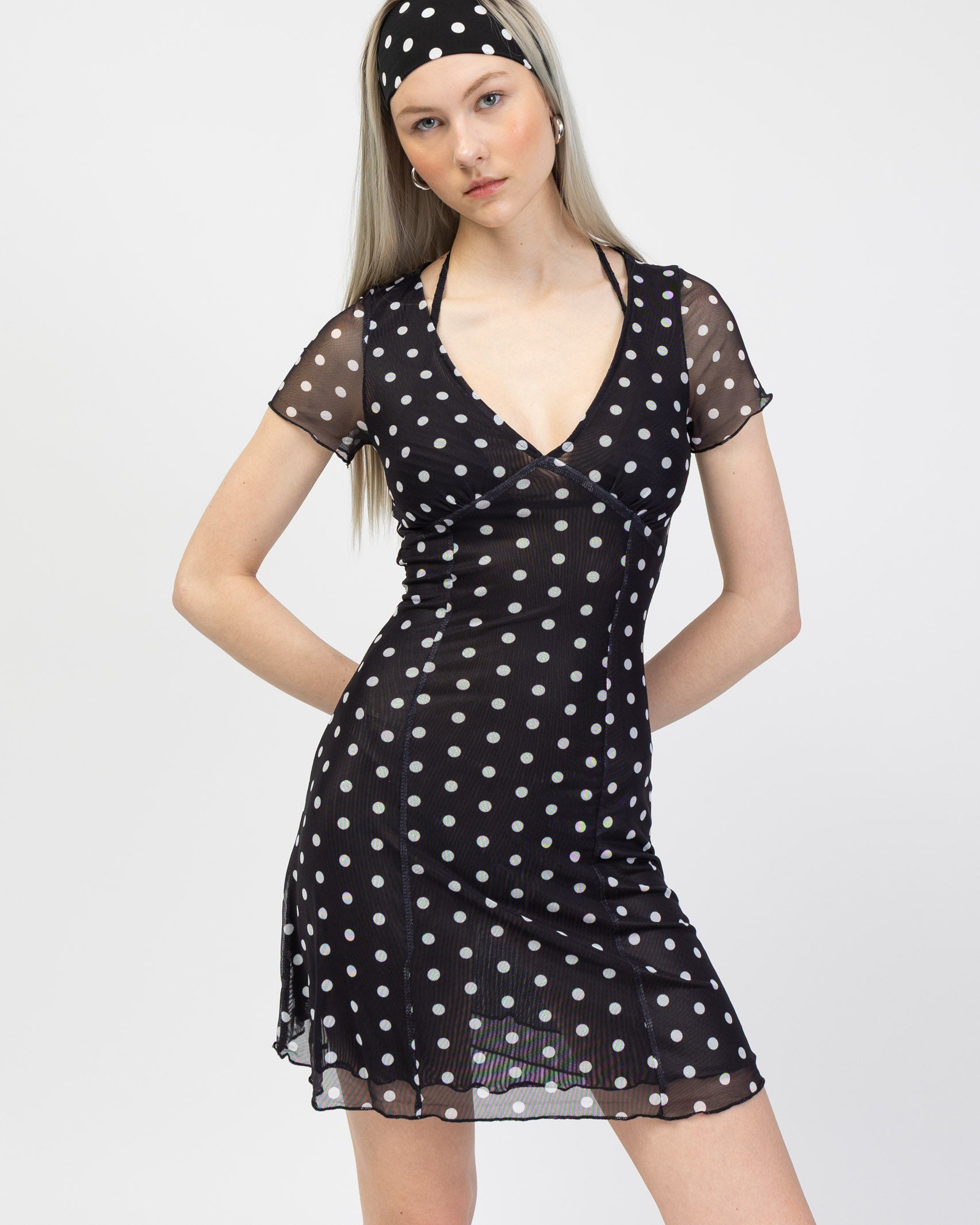 Minikleid mit Polkadots