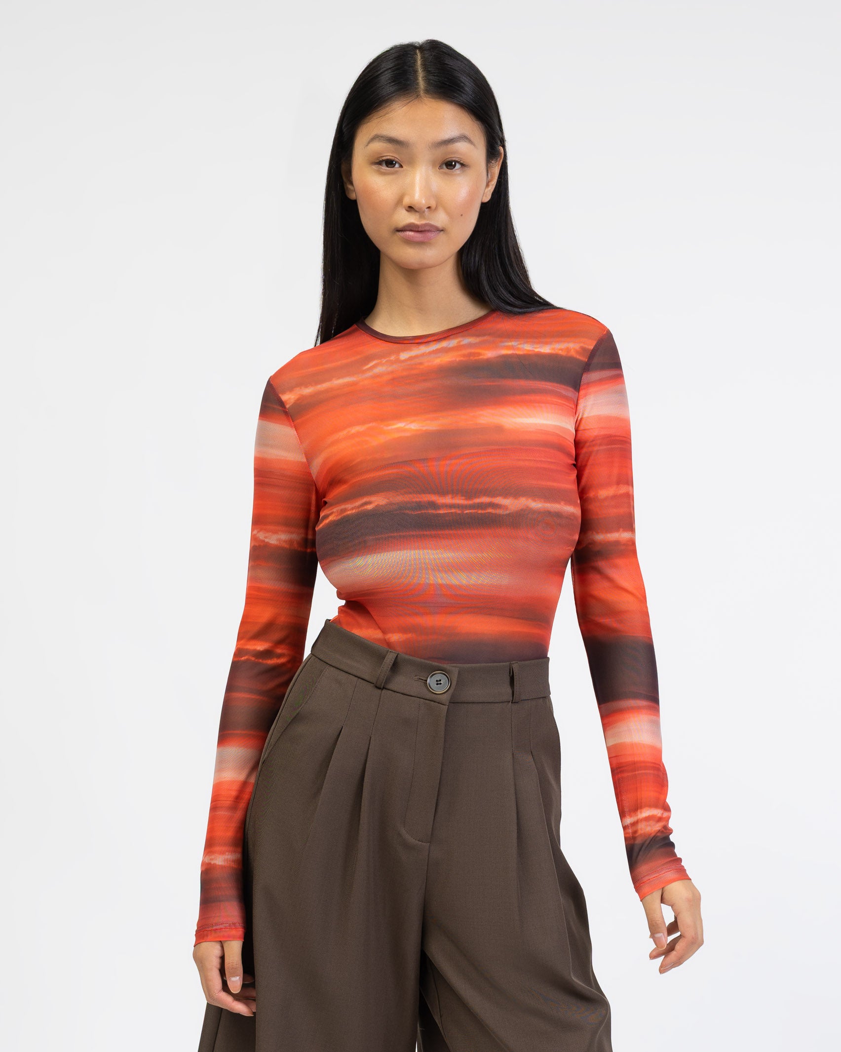 Body mit Sonnenuntergang-Print