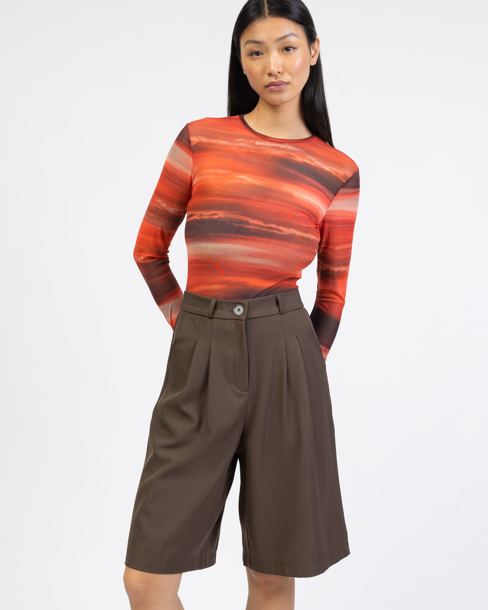 Body mit Sonnenuntergang-Print