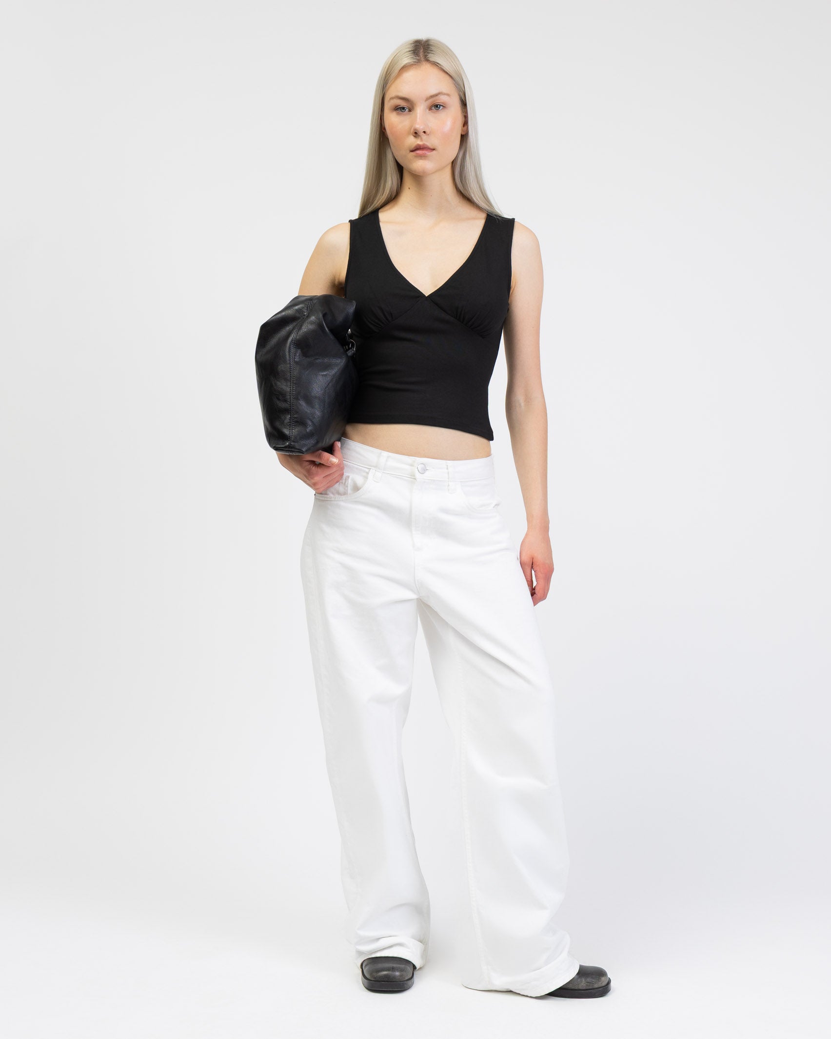 Basic Top mit V-Ausschnitt