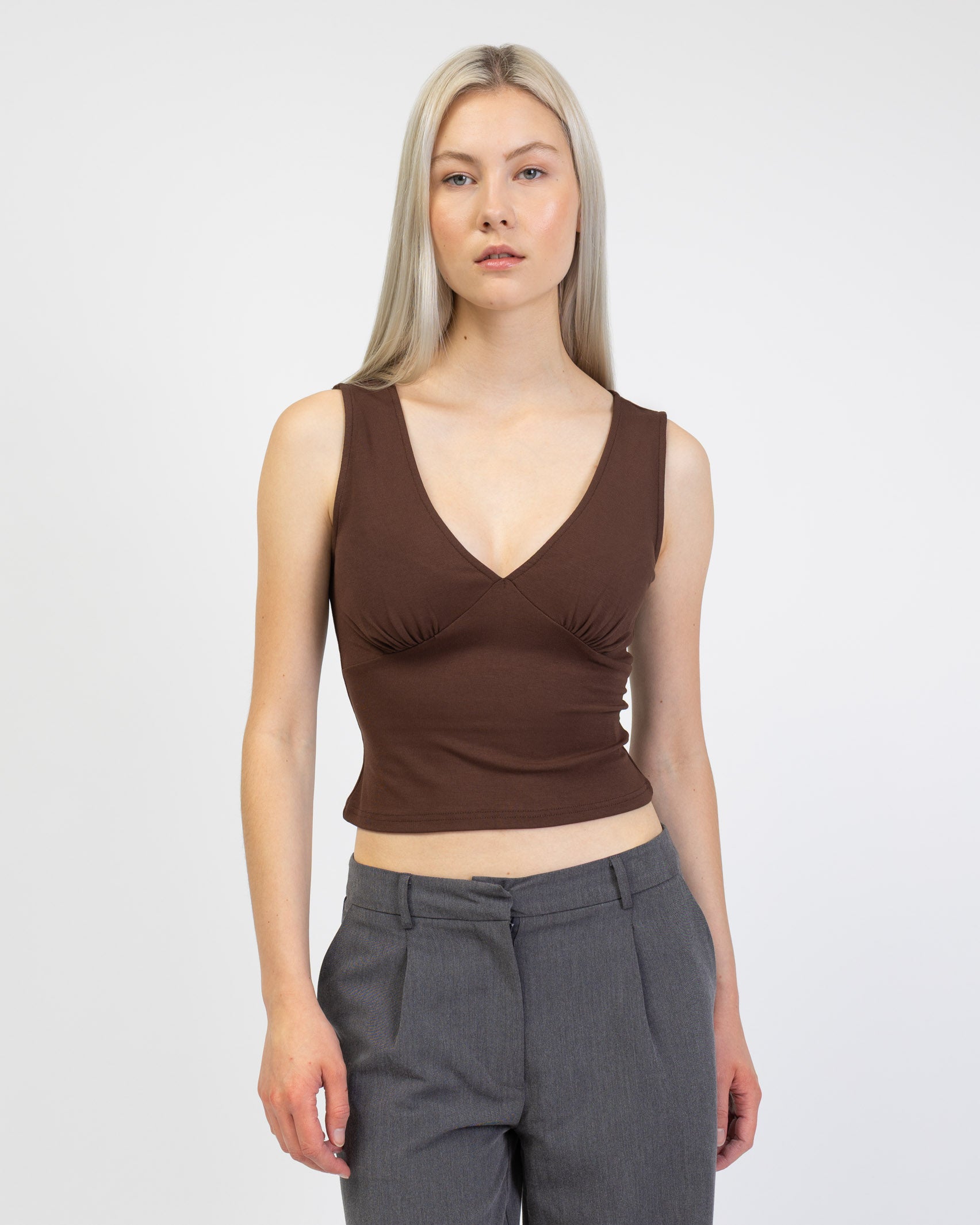 Basic Top mit V-Ausschnitt