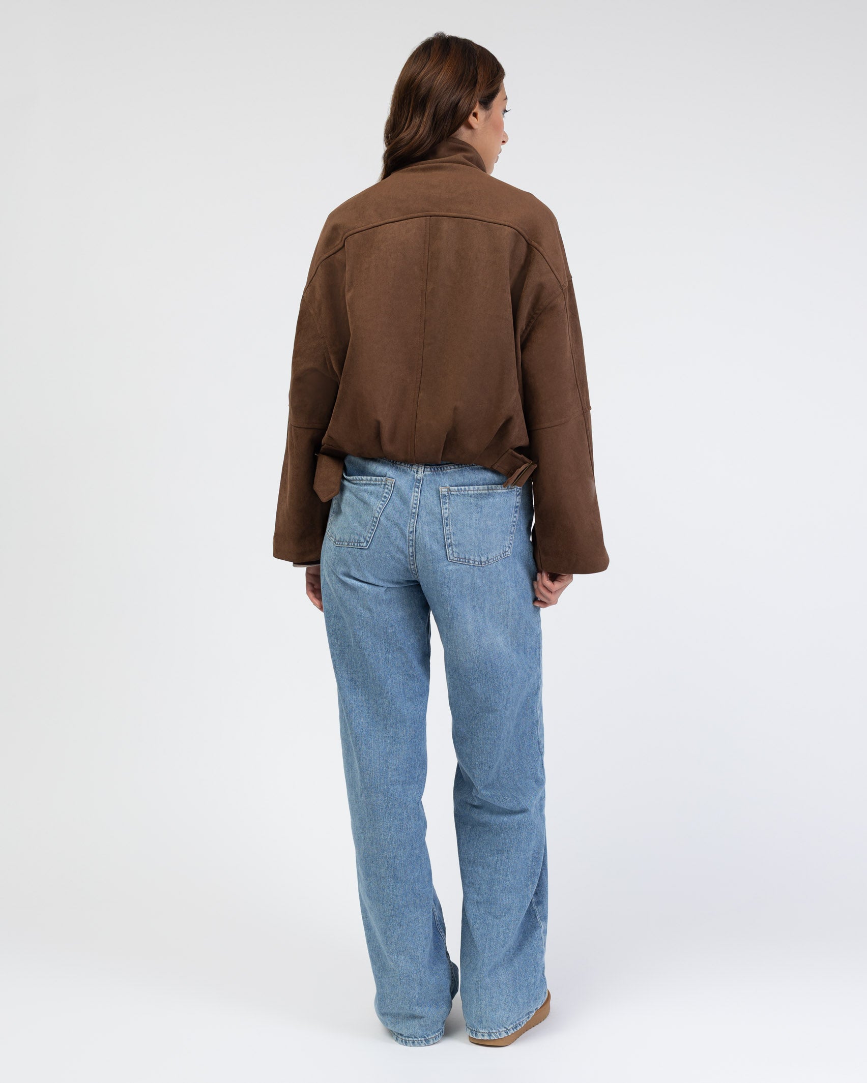 Bomberjacke in Wildlederoptik