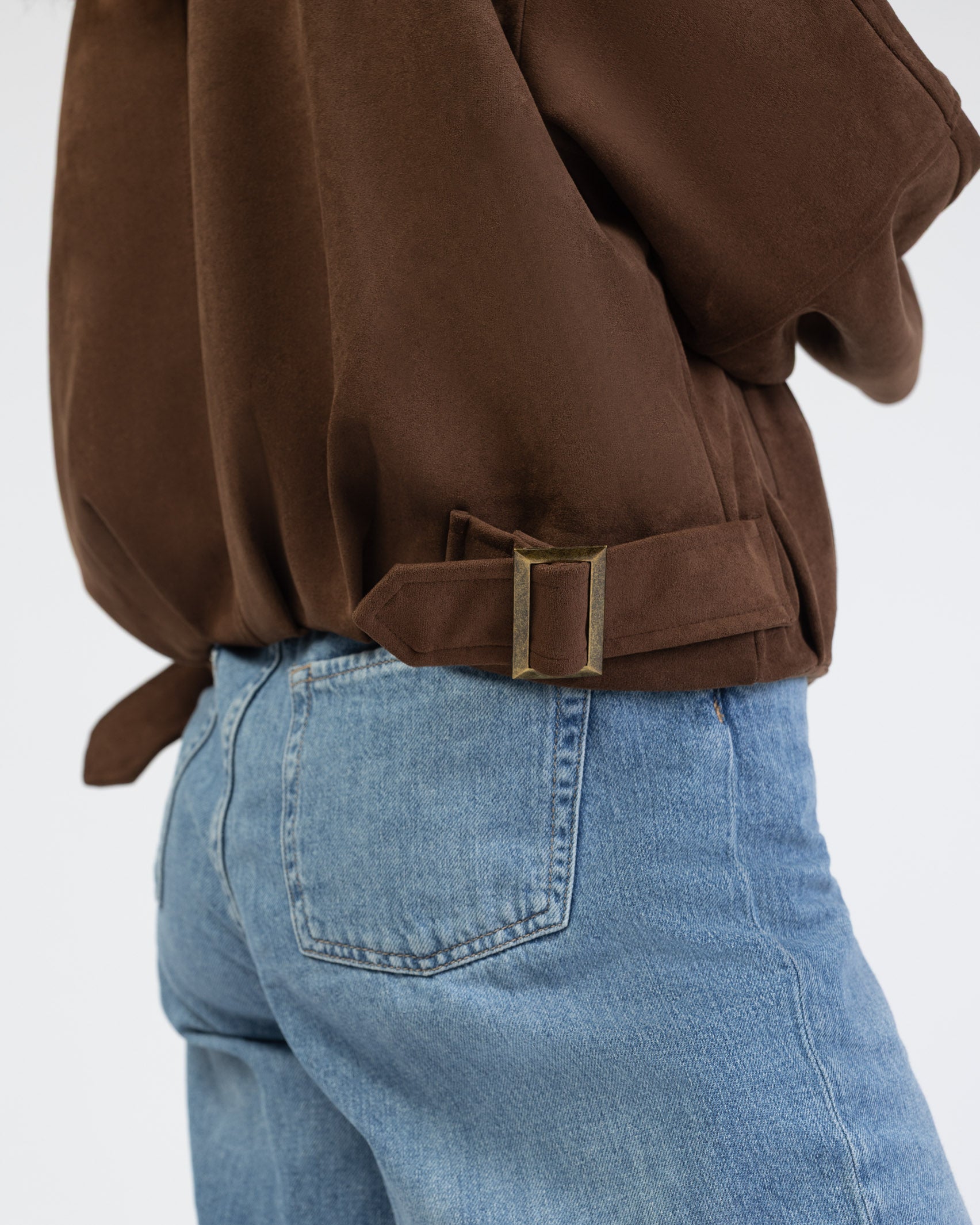 Bomberjacke in Wildlederoptik