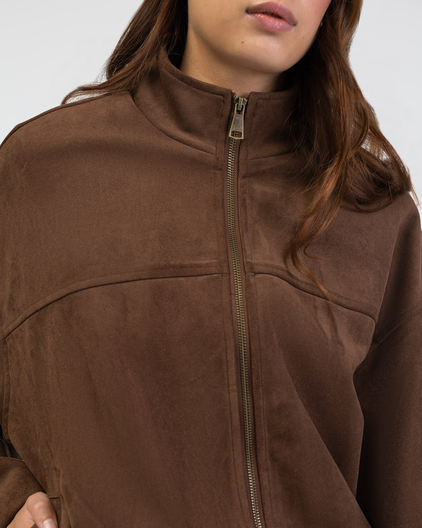 Bomberjacke in Wildlederoptik