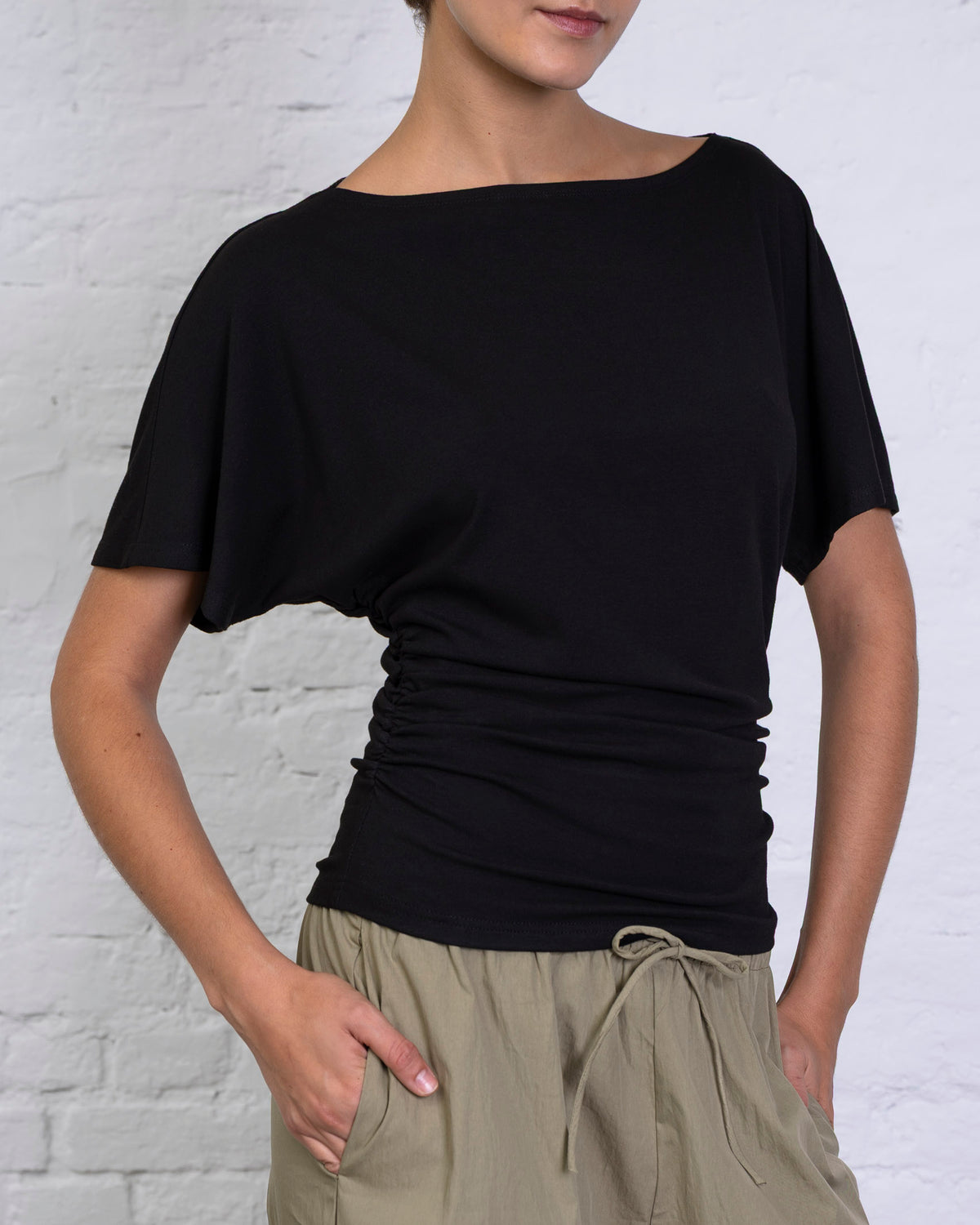 Weiches Shirt mit Raffung