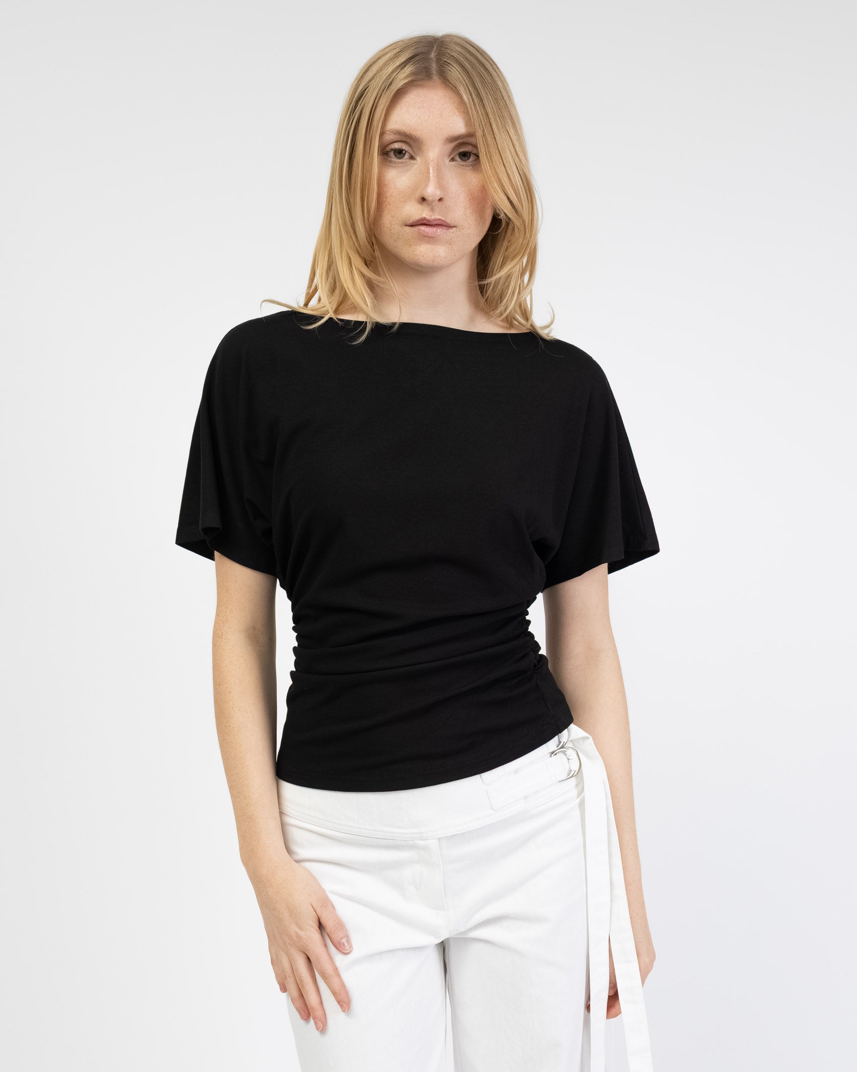 Weiches Shirt mit Raffung