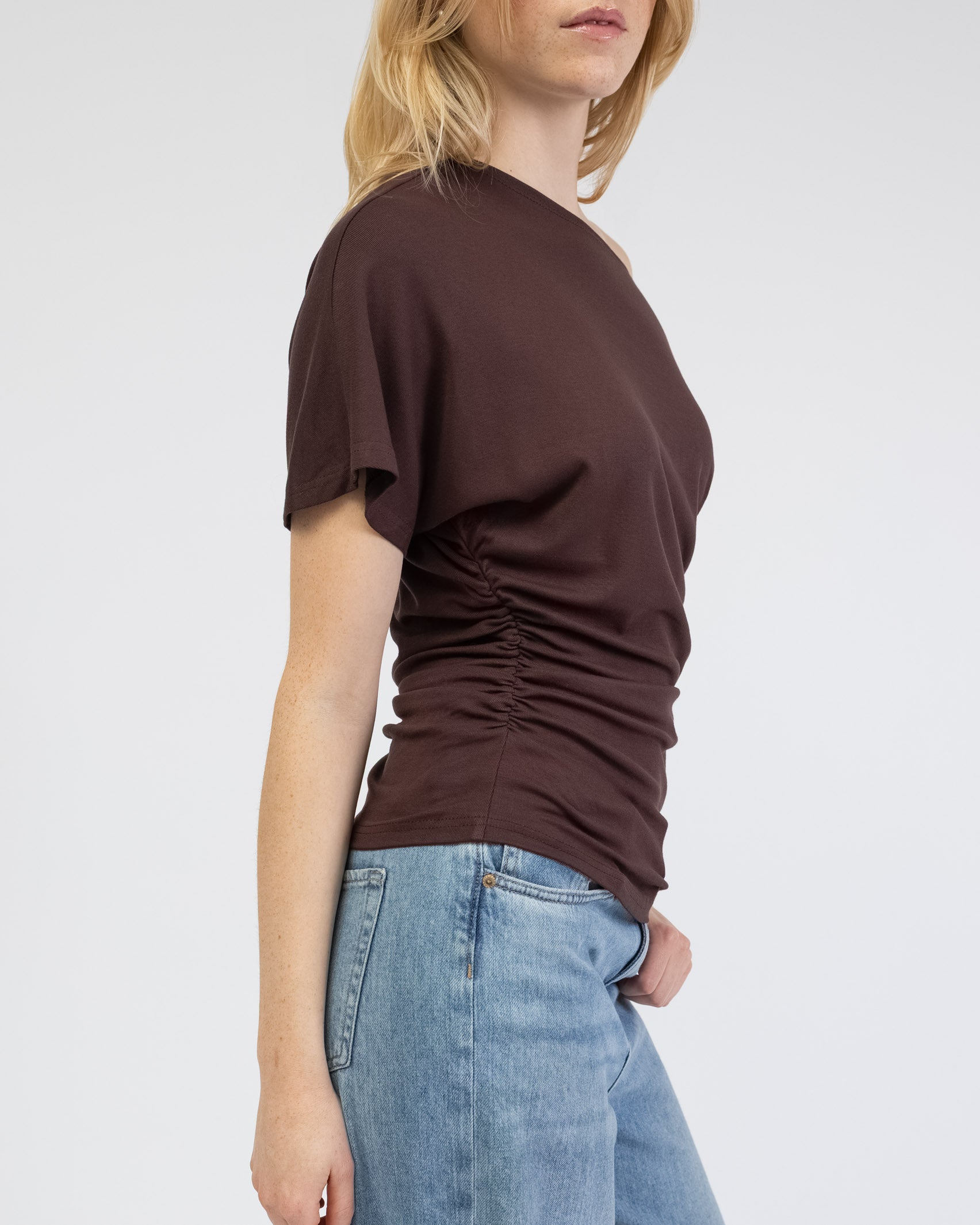 Weiches Shirt mit Raffung