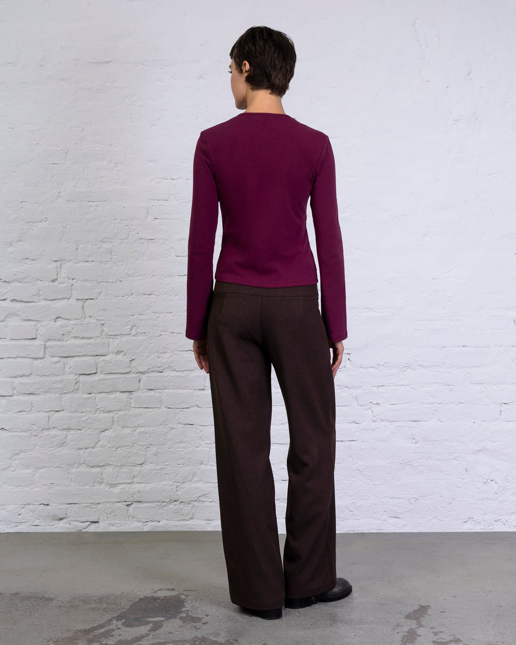 Langarmshirt mit Trompetenärmeln