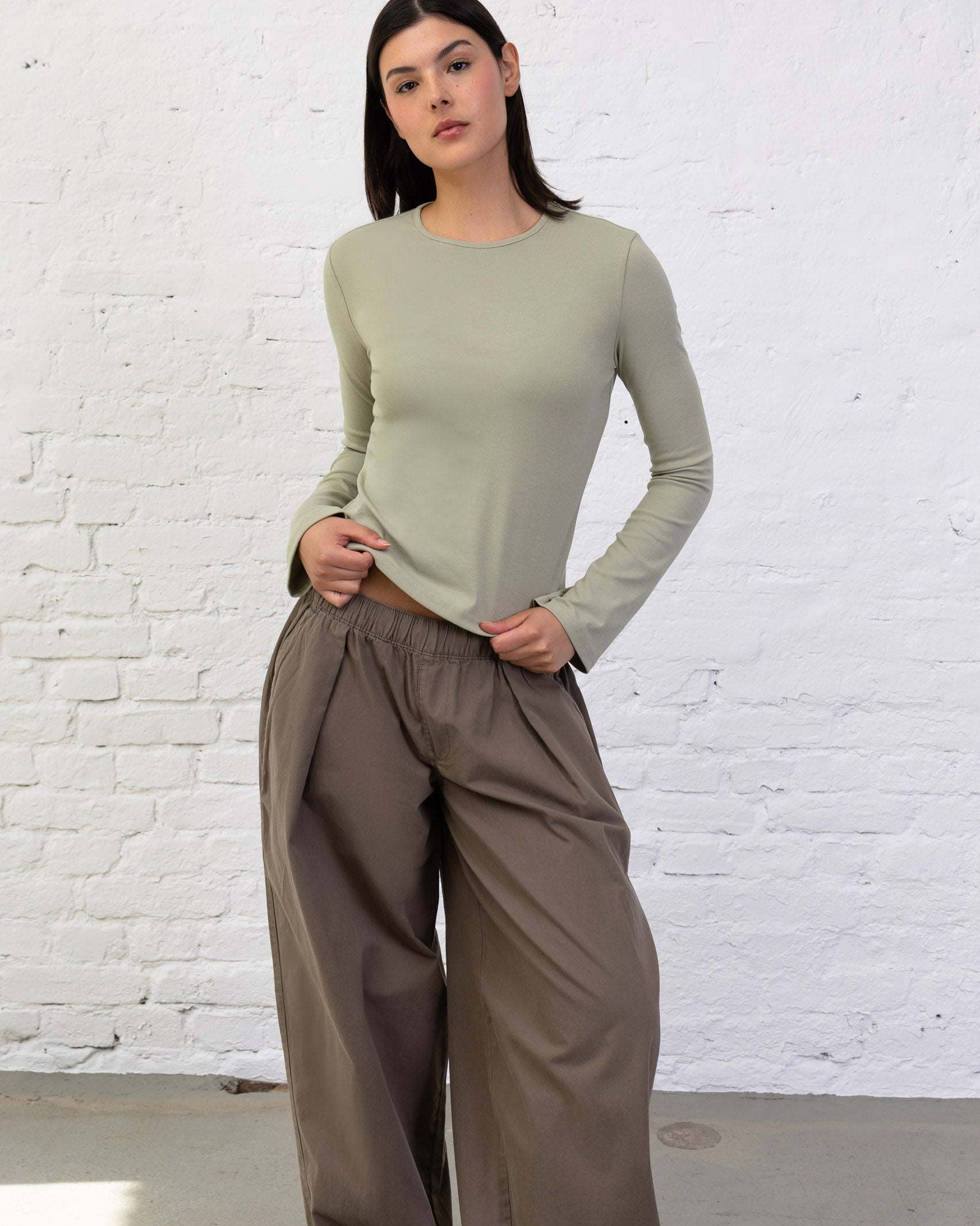 Langarmshirt mit Trompetenärmeln