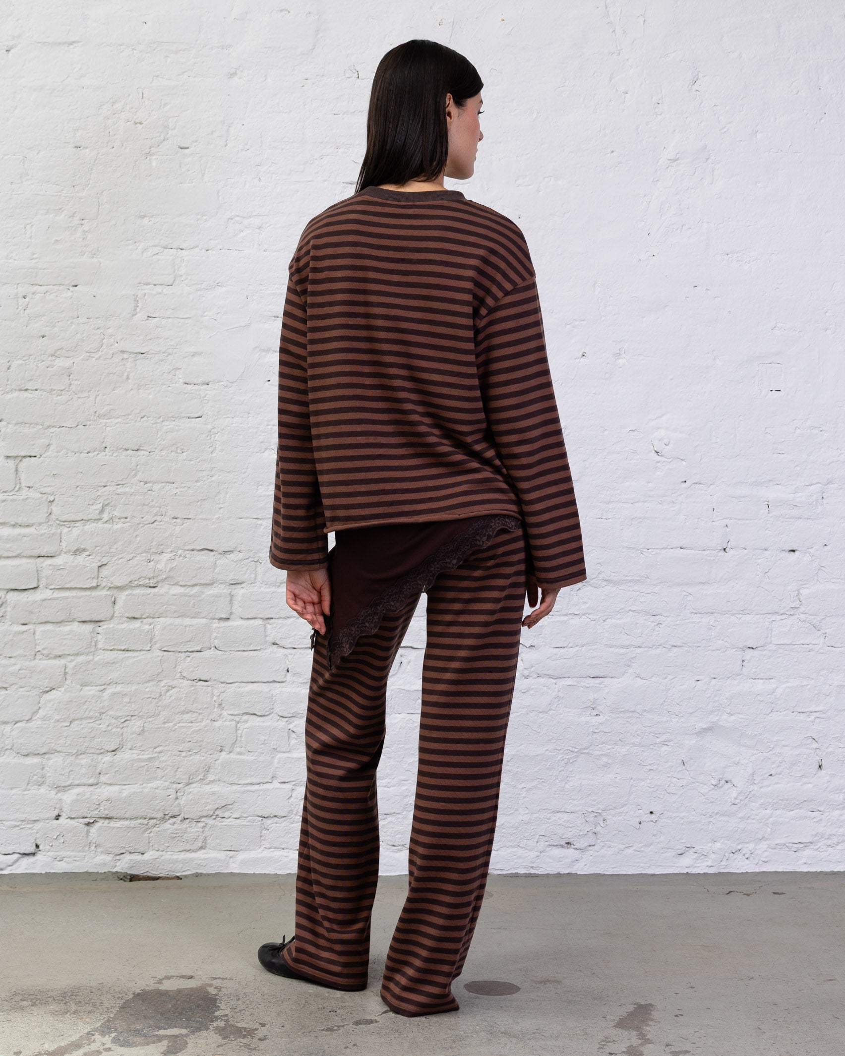 Oversize Langarmshirt mit Streifen