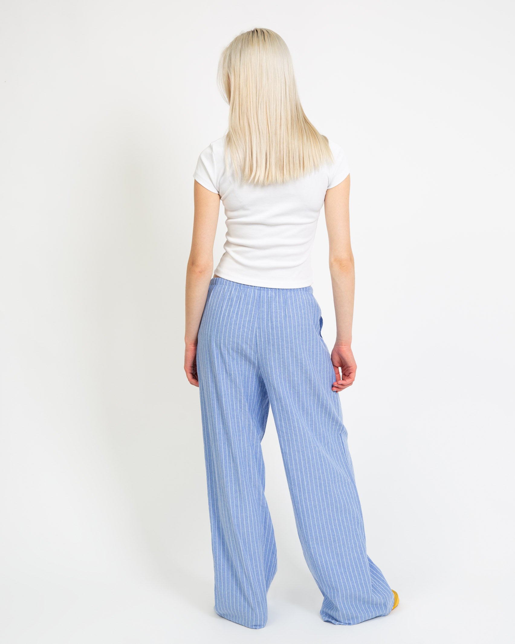 Weite gestreifte Hose