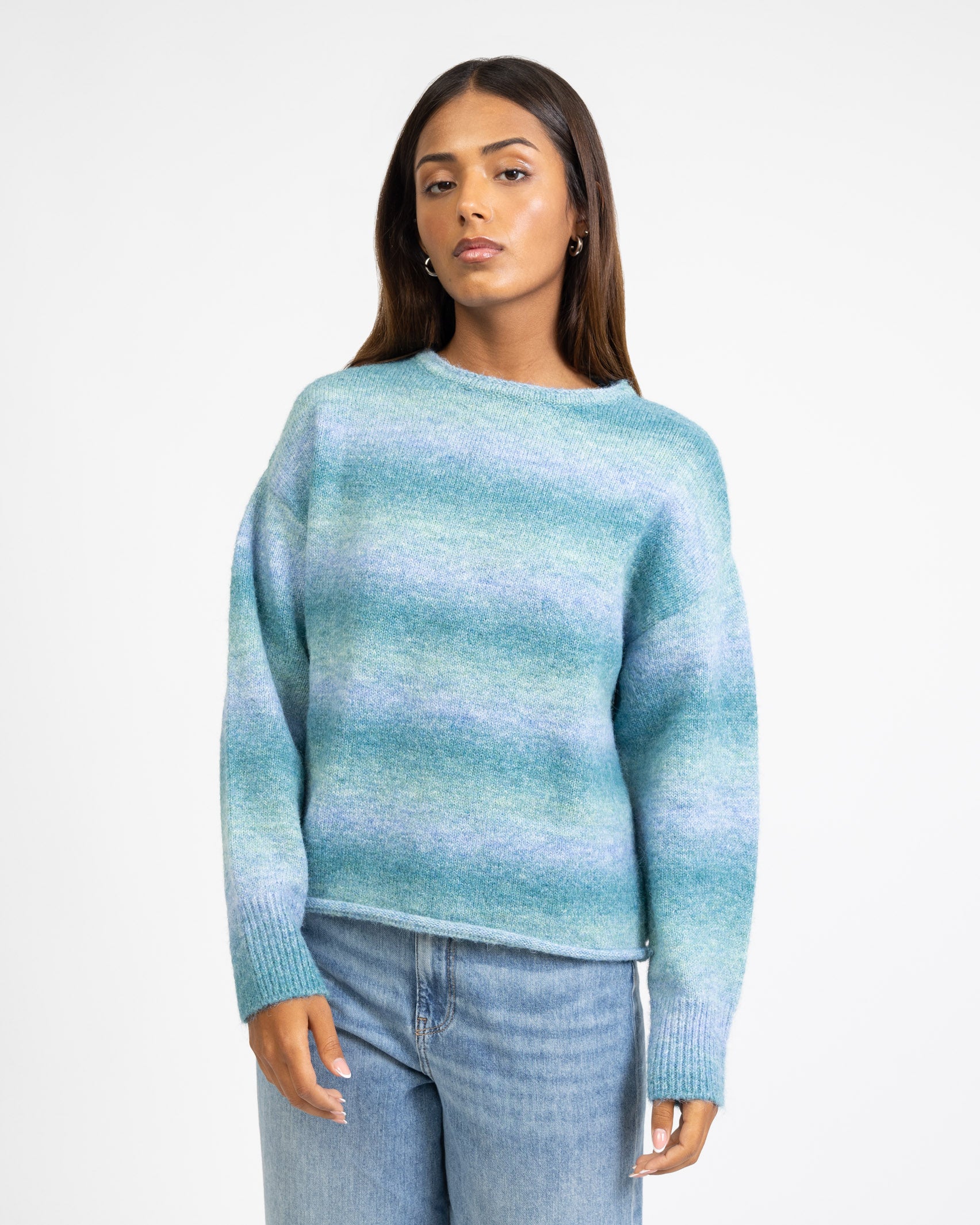 Crop Pullover mit Farbverlauf