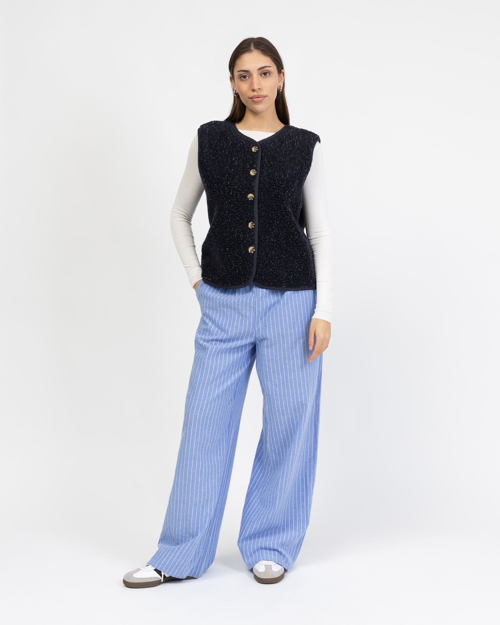 Teddy Weste mit Konfettiprint