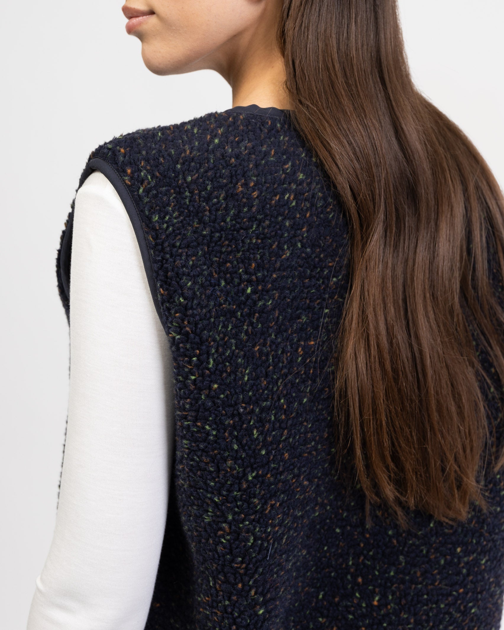 Teddy Weste mit Konfettiprint