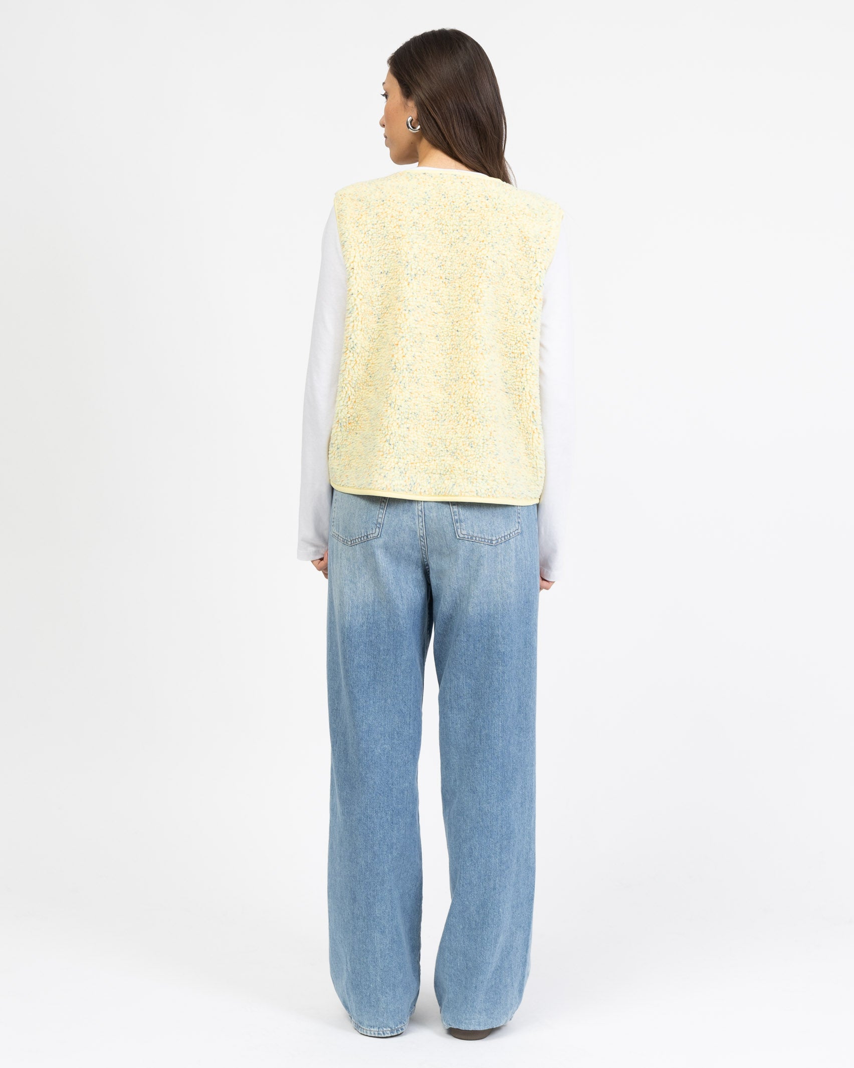 Teddy Weste mit Konfettiprint