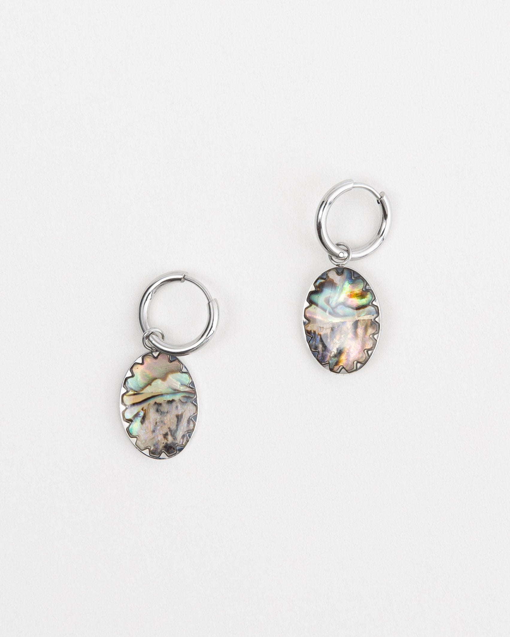 Creolen mit Perlmutt Anhänger