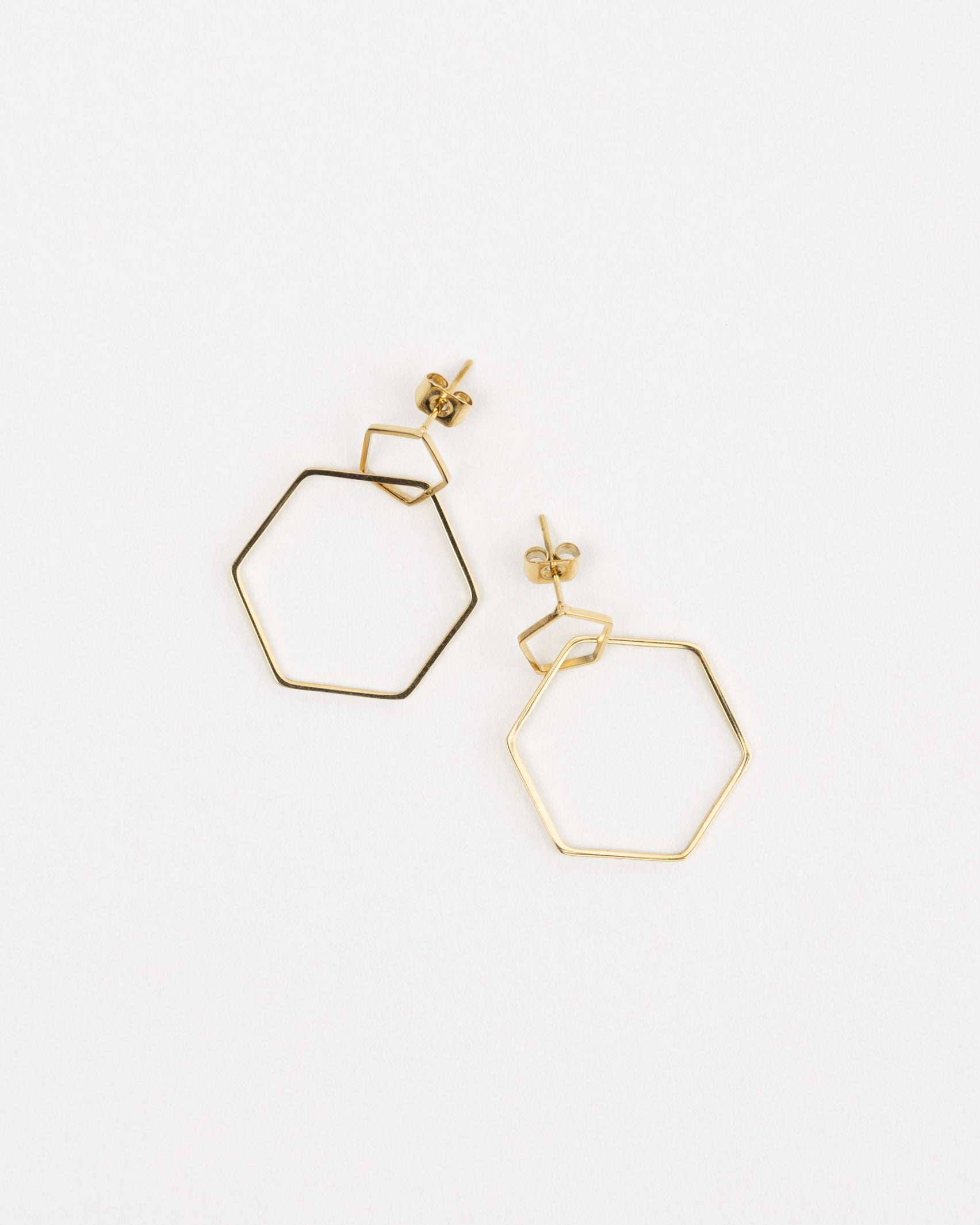 Hängeohrringe Hexagon