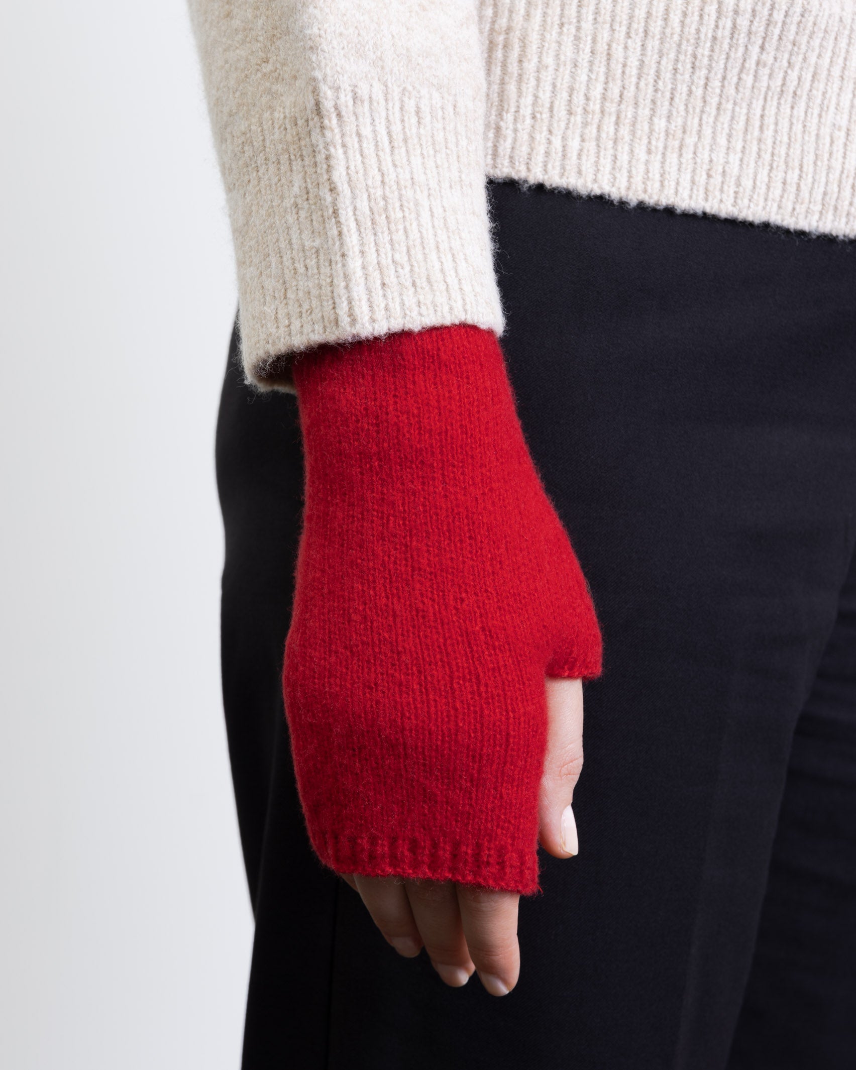 Weiche Strickhandstulpen