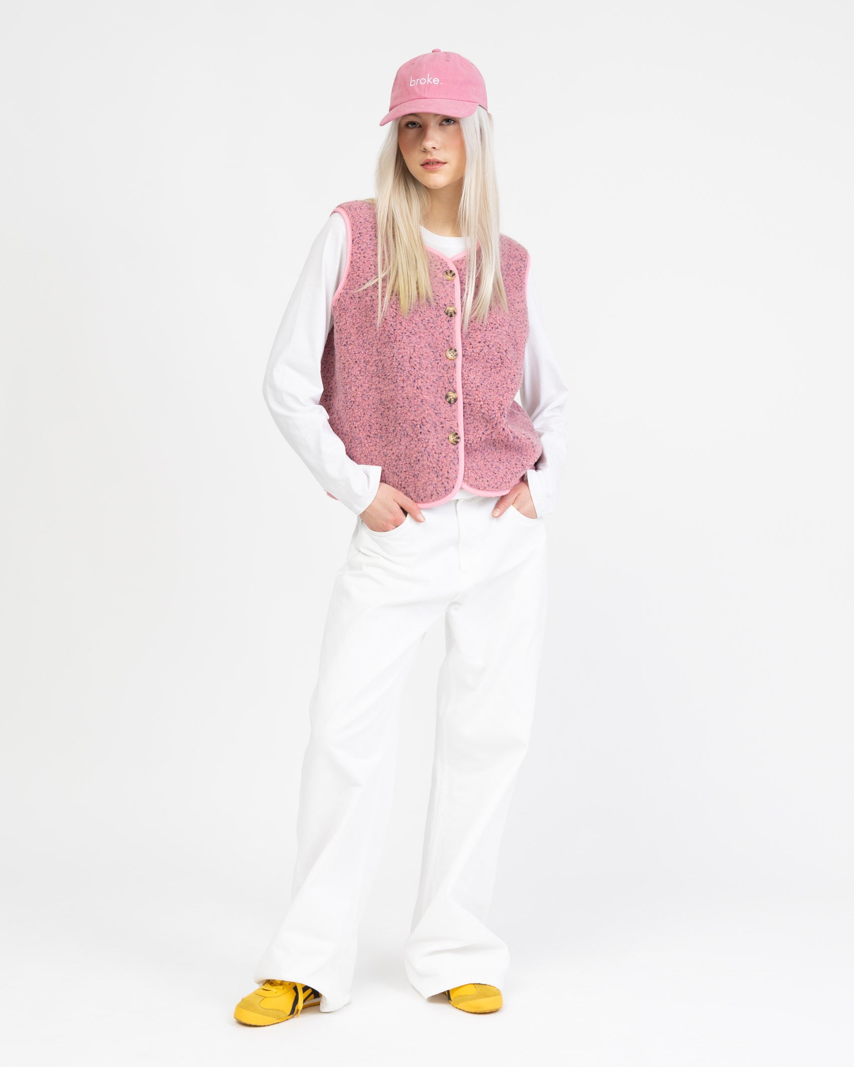 Teddy Weste mit Konfettiprint