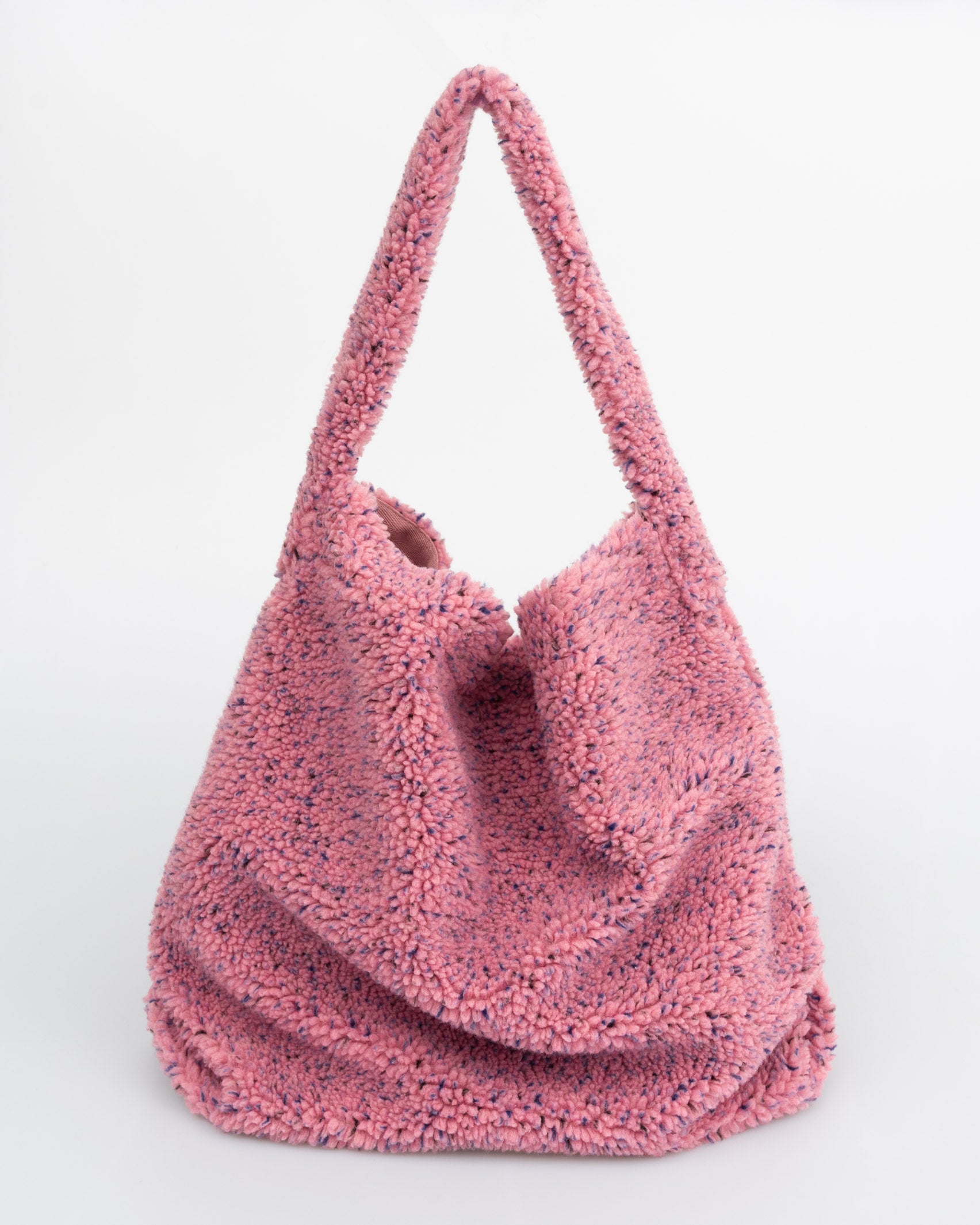 Teddyfell Tragetasche mit Konfettiprint